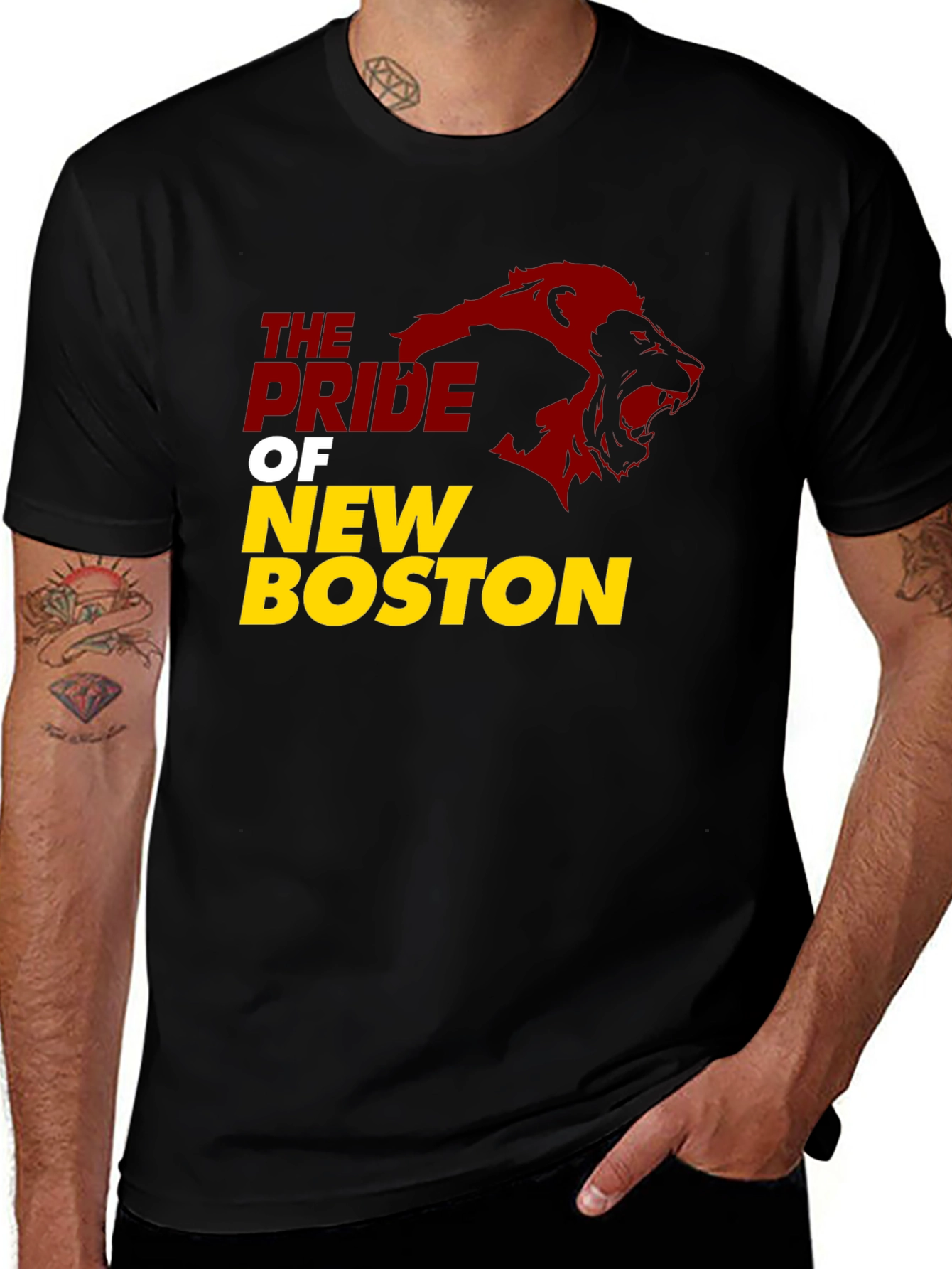 Pride of New Boston Lion Graphic T-Shirt