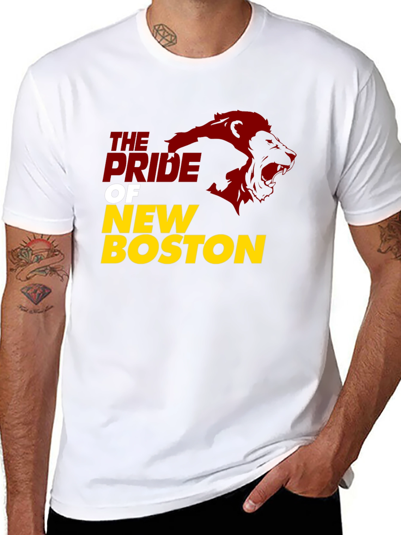Pride of New Boston Lion Graphic T-Shirt