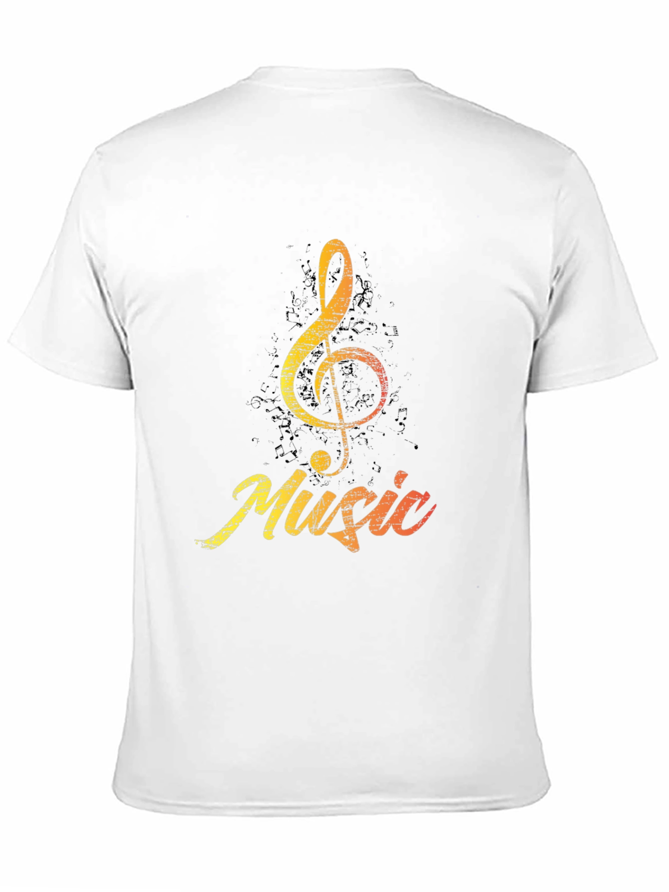 Music Treble Clef Graphic T-Shirt - Black