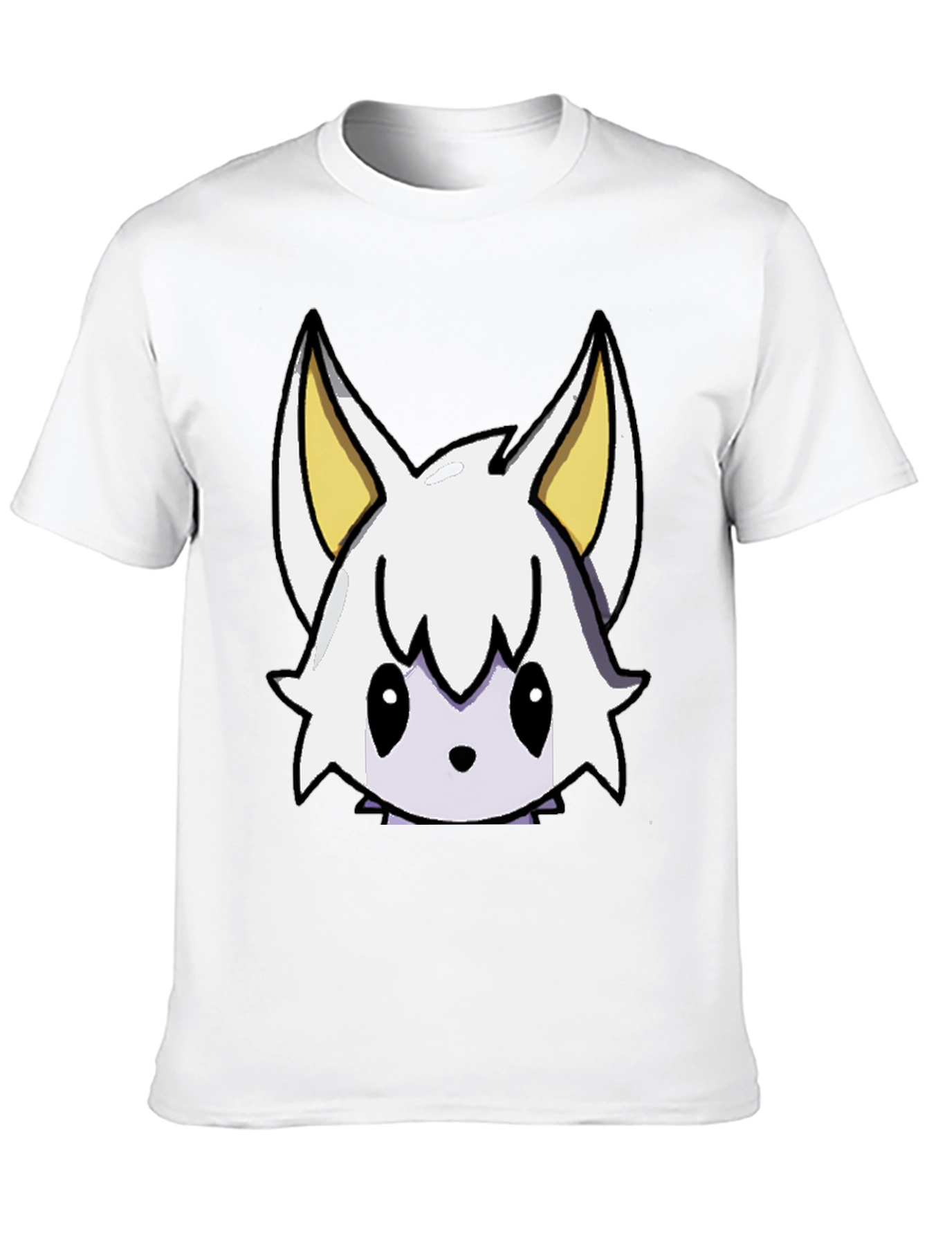 Cute Cartoon Character Graphic Tee - Black