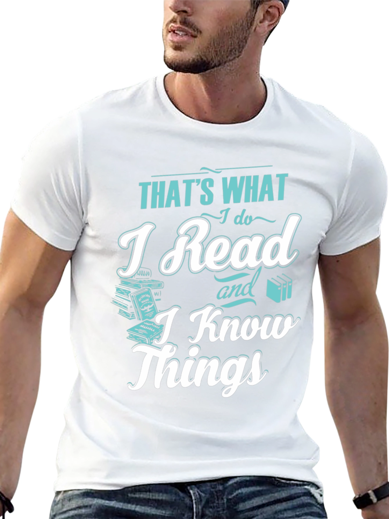 I Read and I Know Things Black T-Shirt