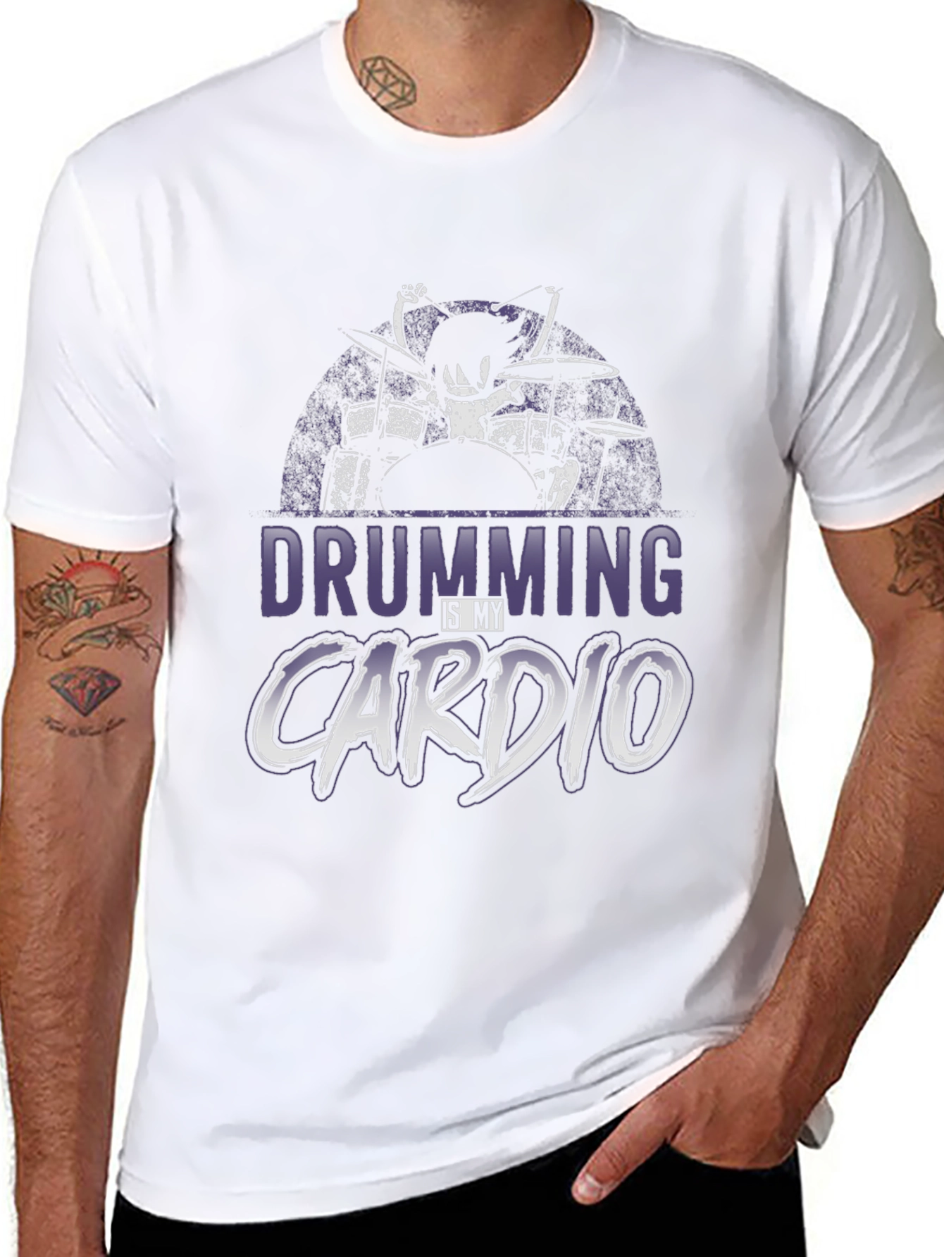 Drumming Is My Cardio T-Shirt - Black
