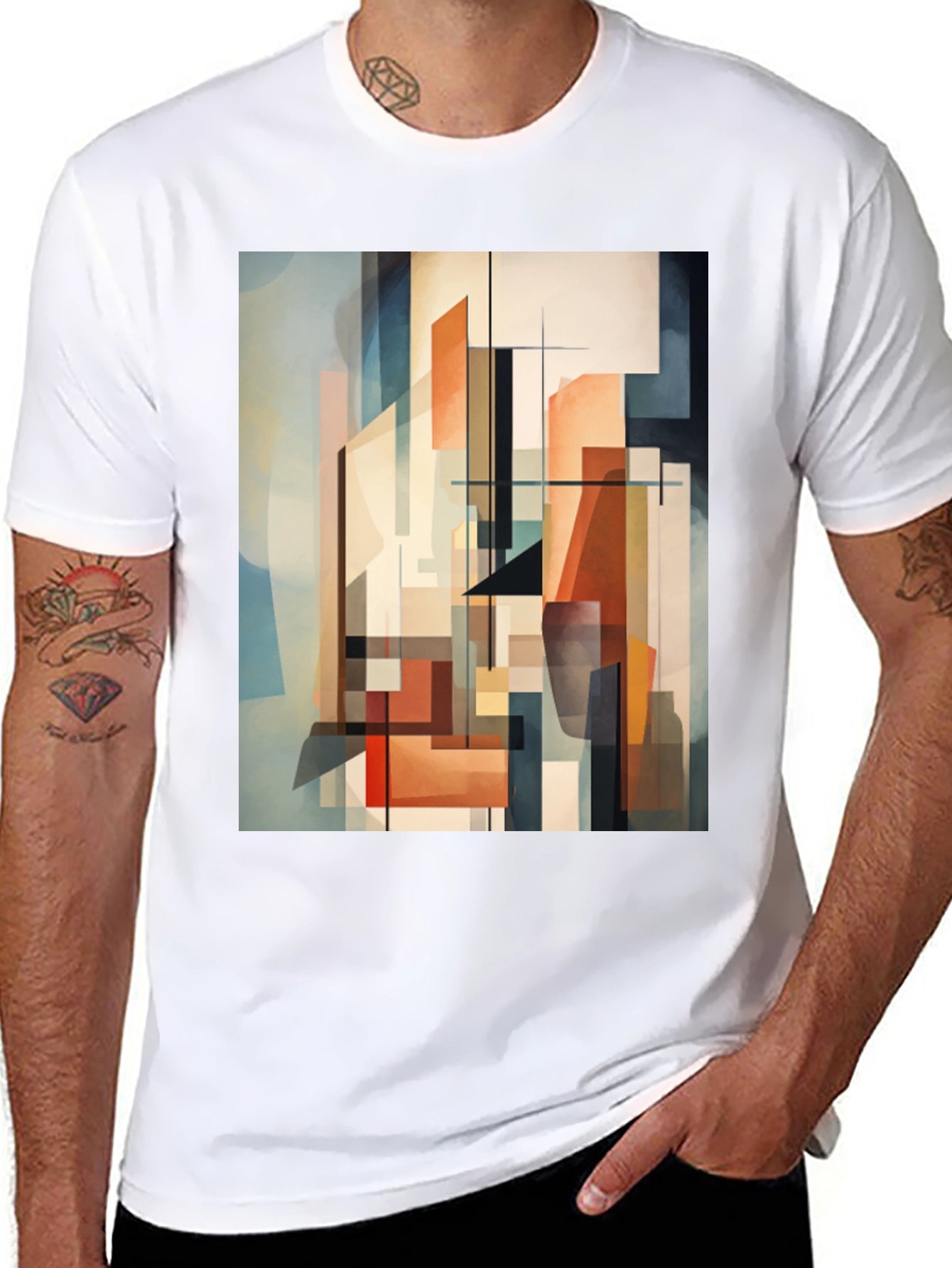 Abstract Art Graphic Tee - Modern Style