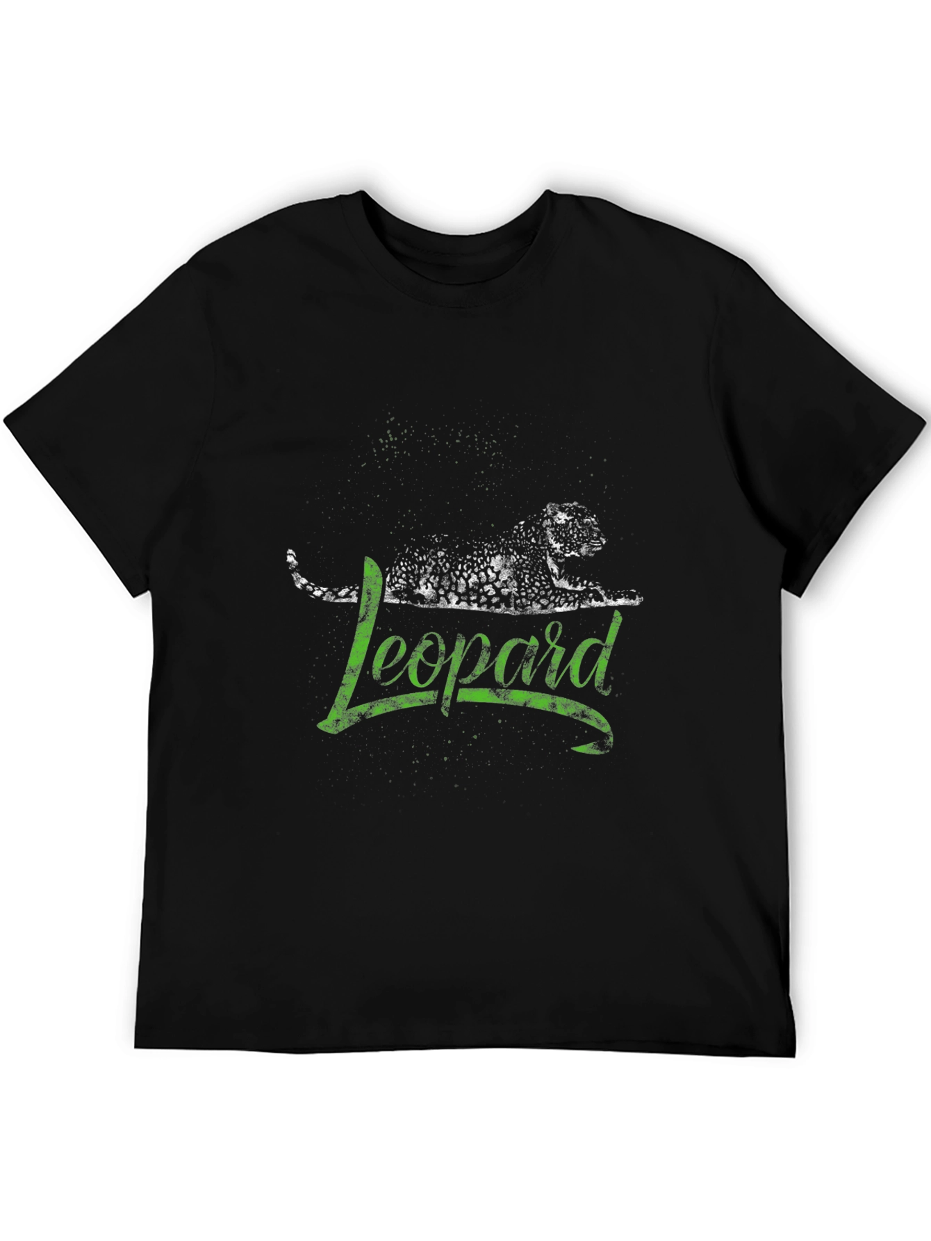 Leopard Graphic Print Mens T-Shirt