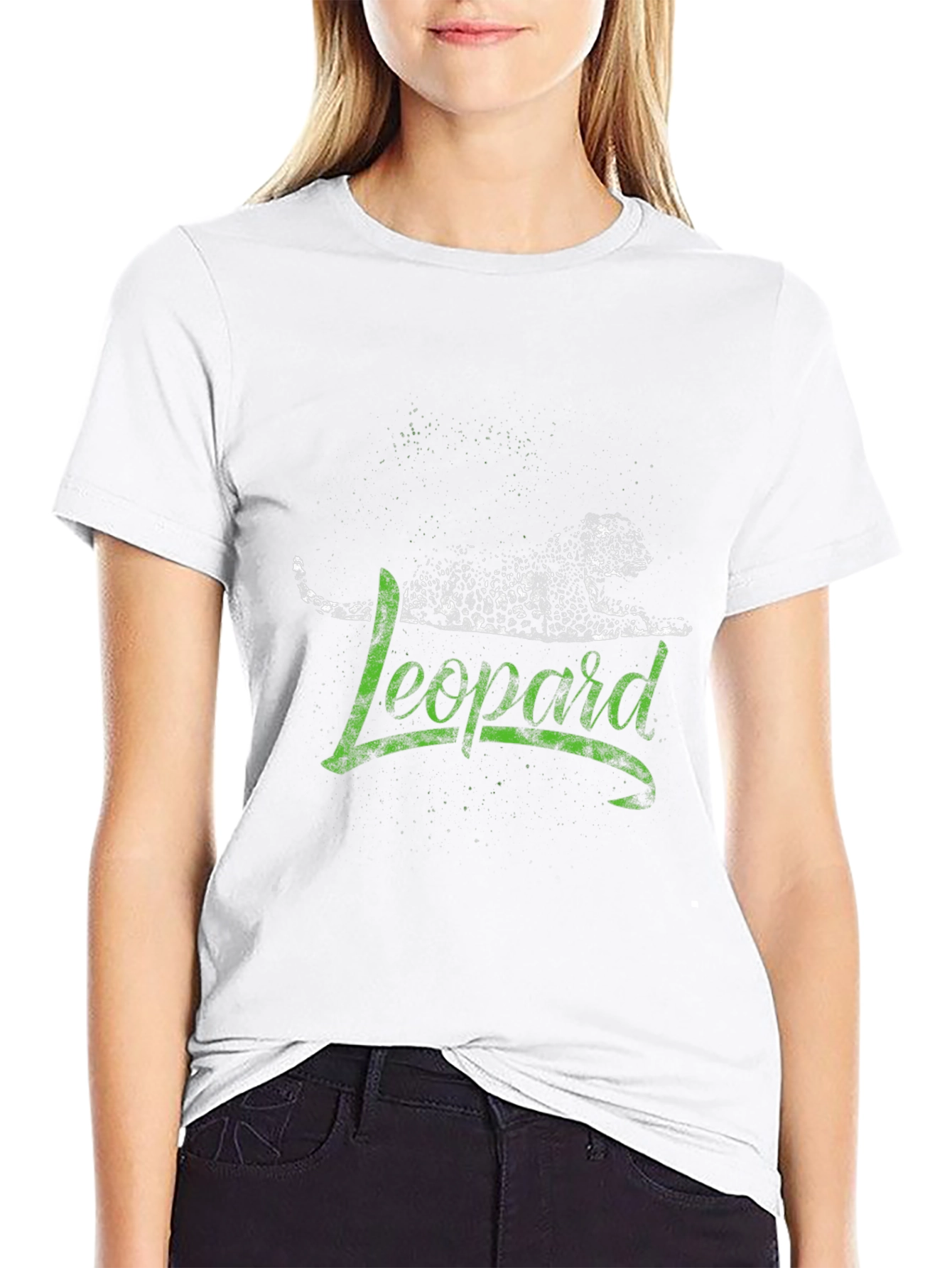Leopard Graphic Print Mens T-Shirt