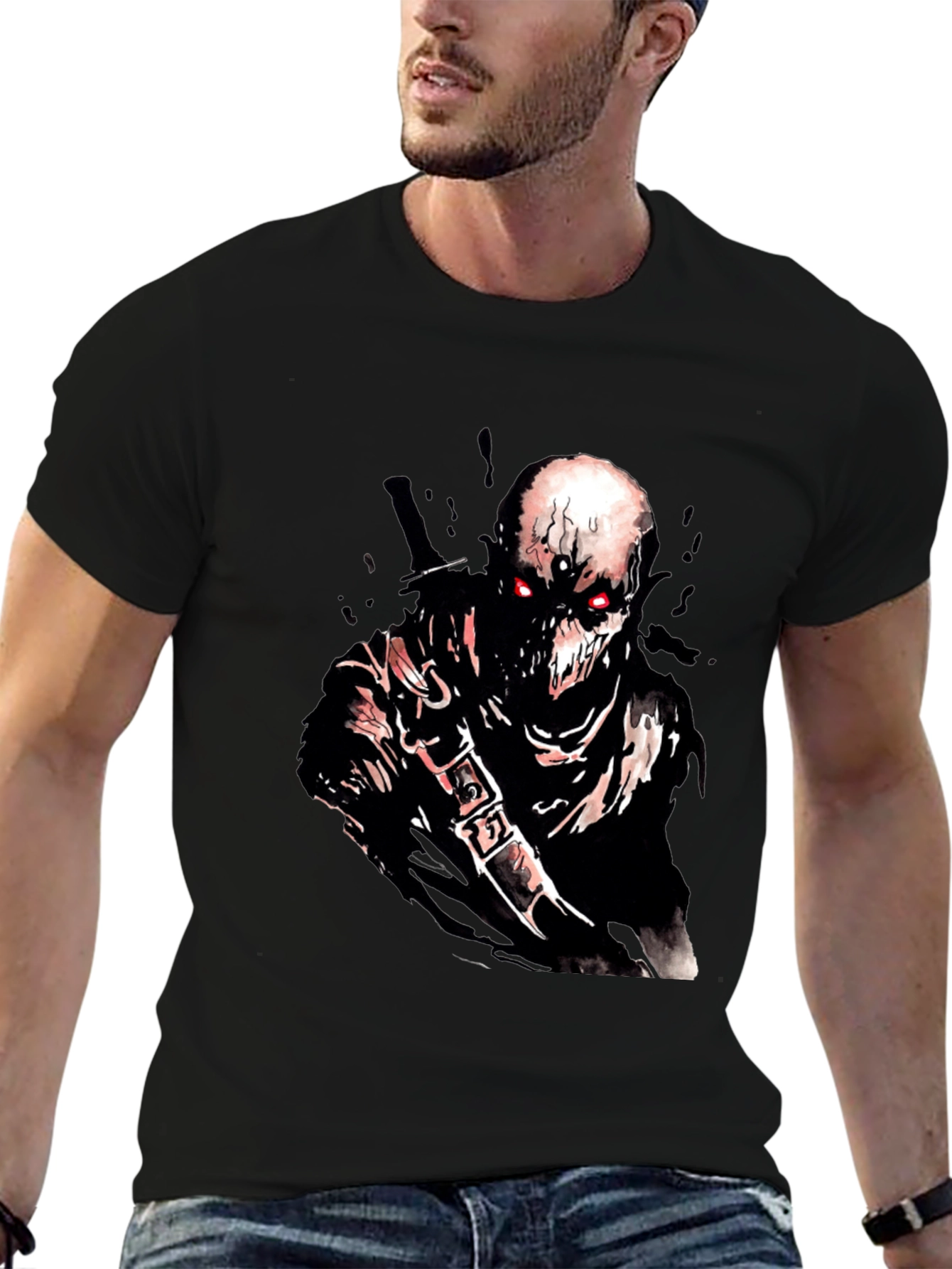 Undead Warrior Graphic T-Shirt - Dark Fantasy Apparel
