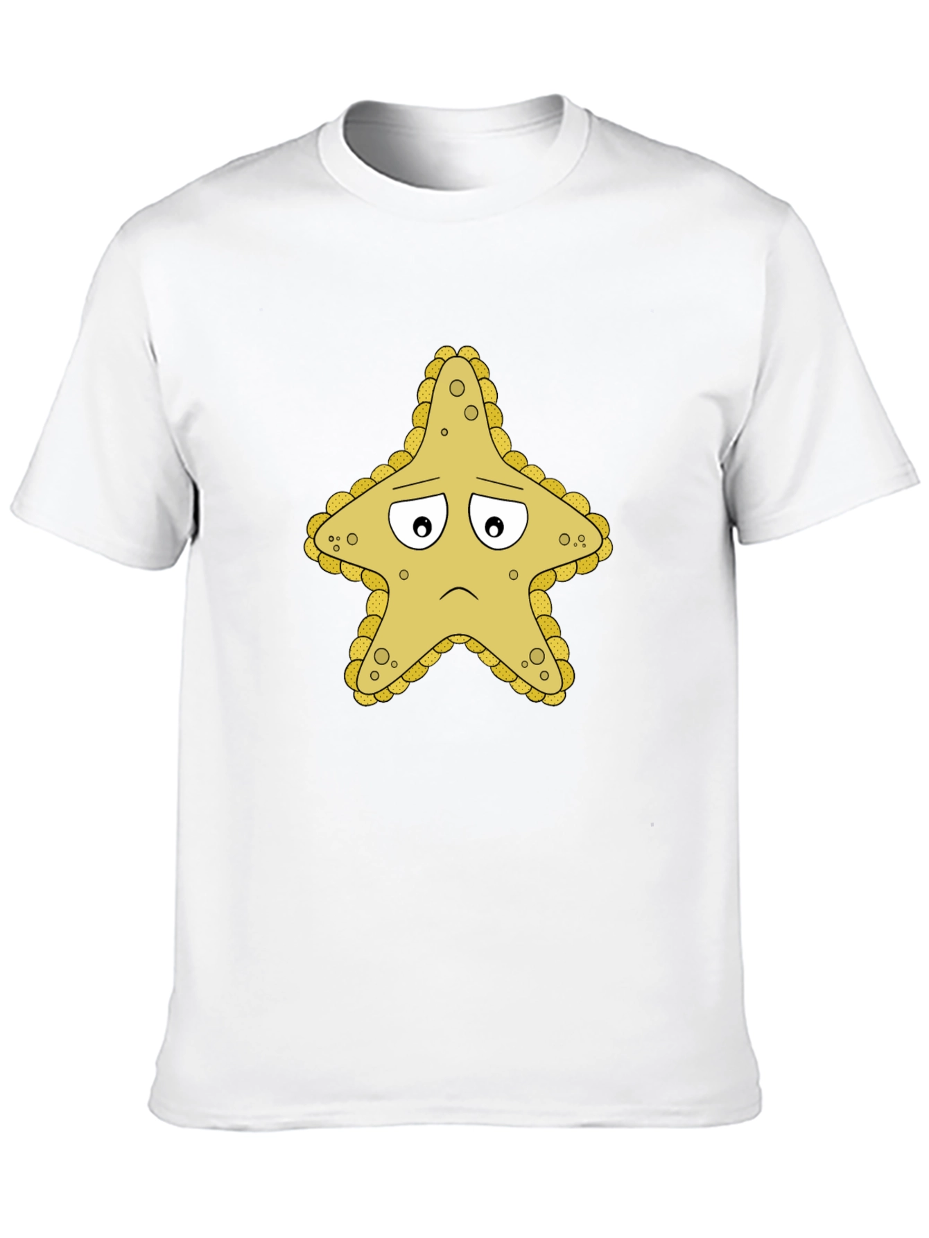 Sad Starfish Graphic Tee - Unisex Black T-Shirt