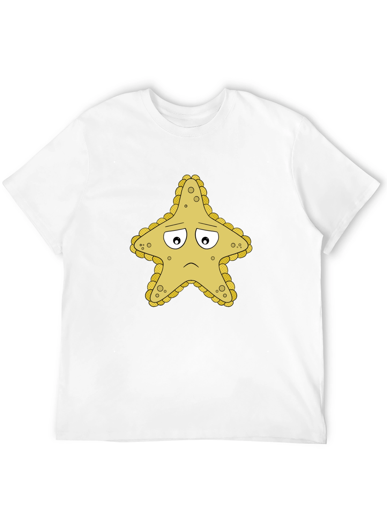 Sad Starfish Graphic Tee - Unisex Black T-Shirt
