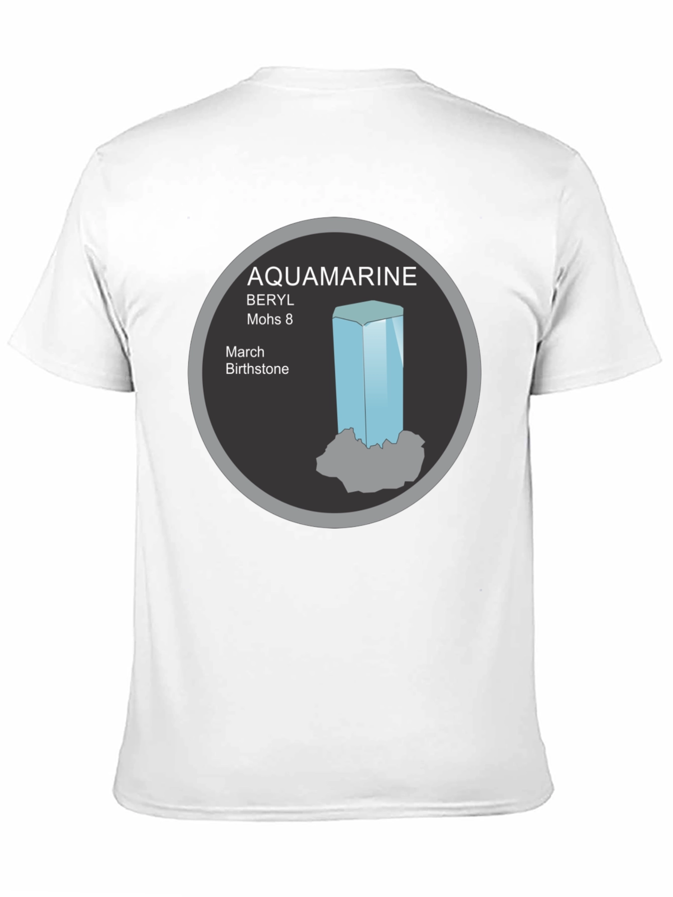 Aquamarine Birthstone Graphic Tee - March Beryl Gem T-Shirt