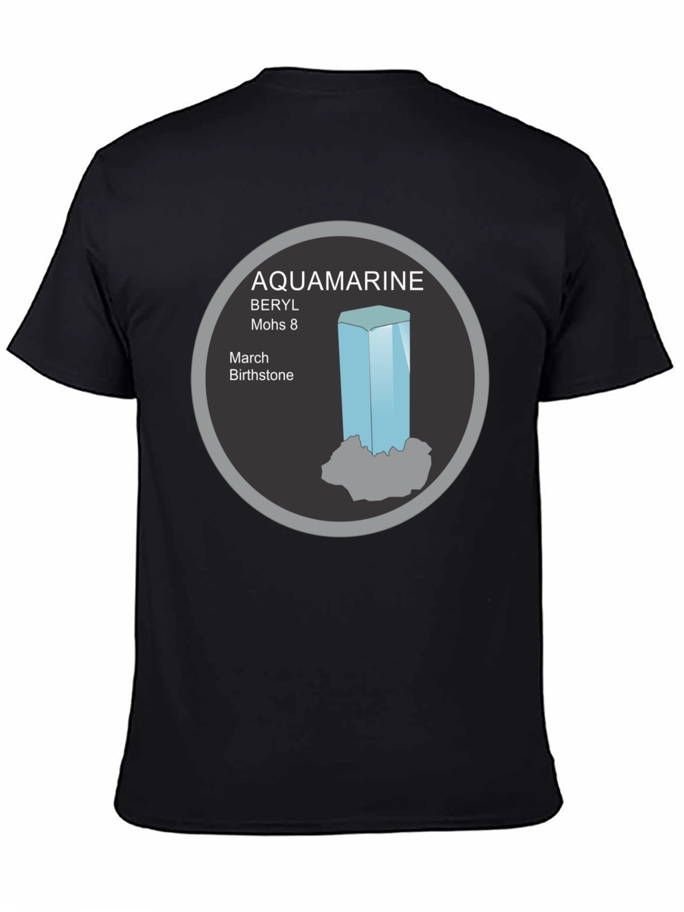 Aquamarine Birthstone Graphic Tee - March Beryl Gem T-Shirt
