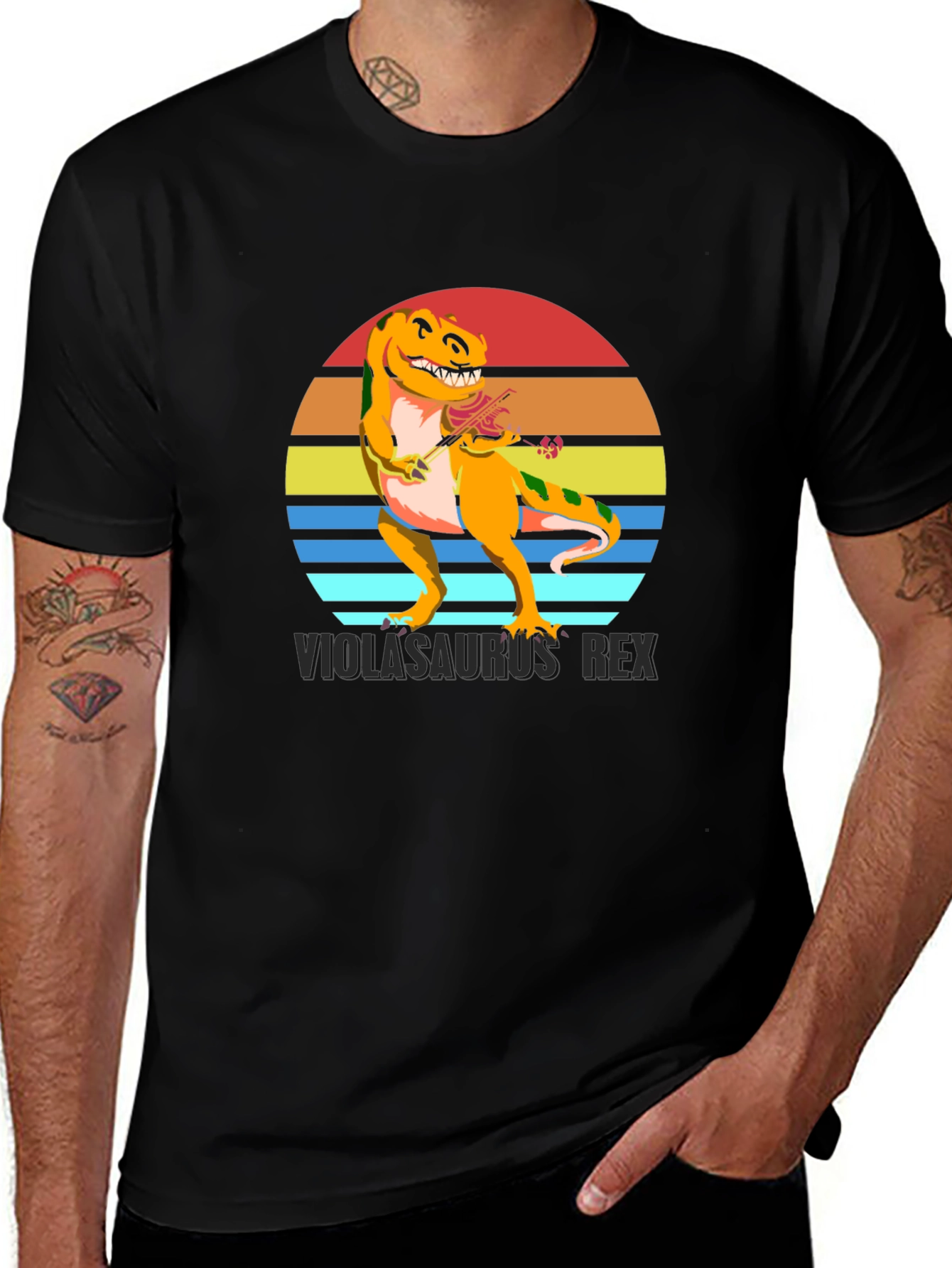Violasaurus Rex T-Shirt - Dinosaur Musician Tee