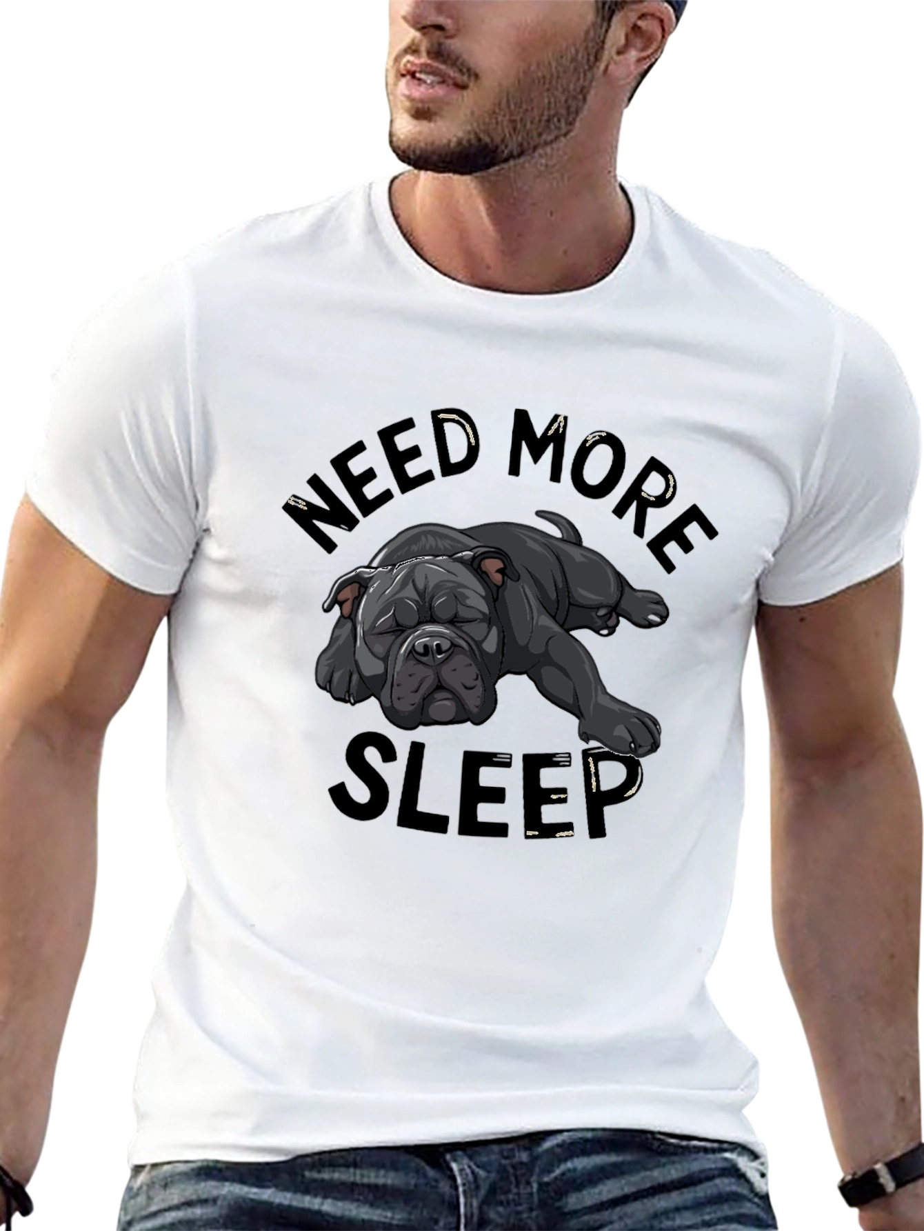 Need More Sleep Dog Graphic T-Shirt
