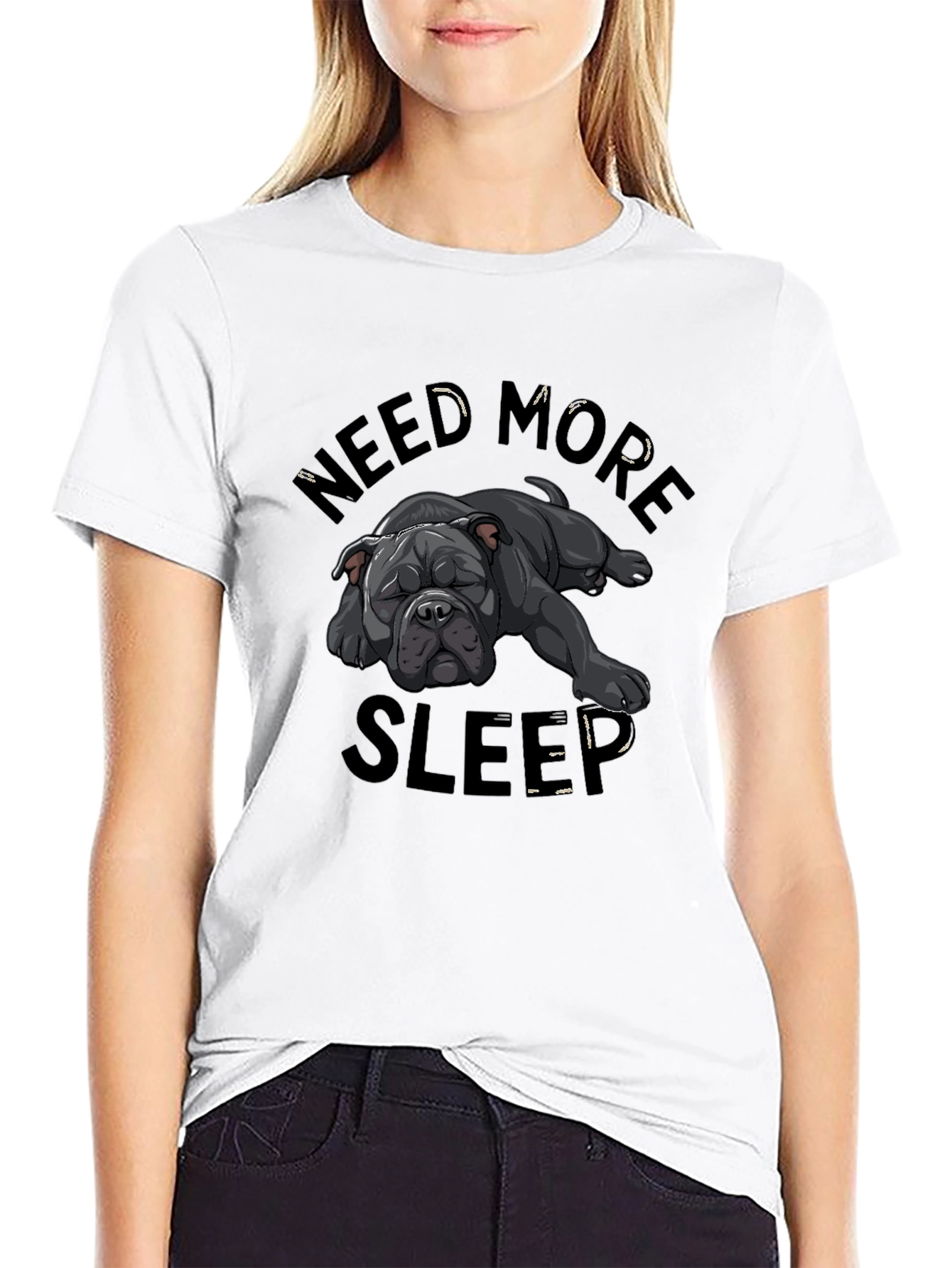 Need More Sleep Dog Graphic T-Shirt