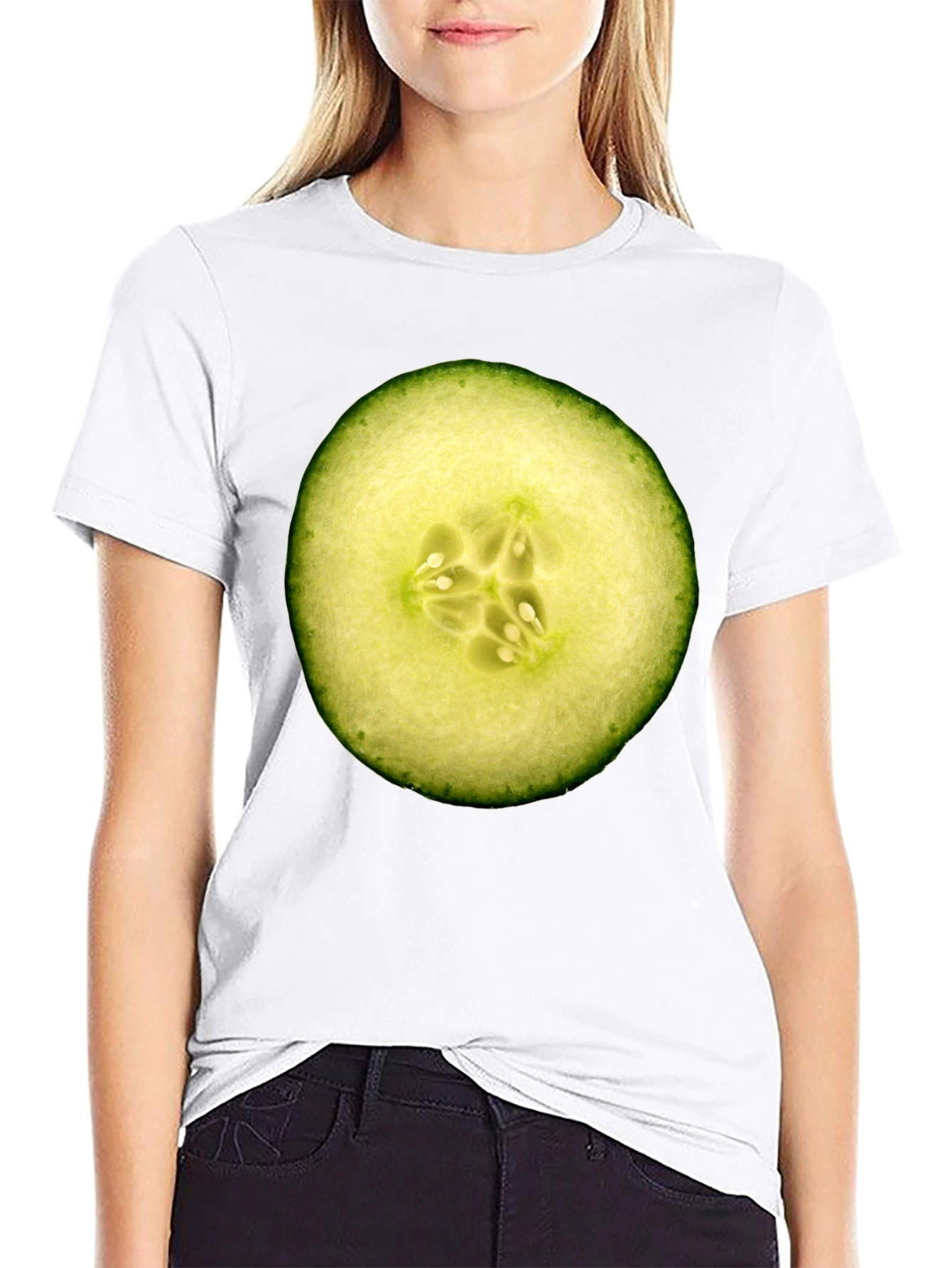 Cucumber Slice Graphic Tee - Fresh & Fun