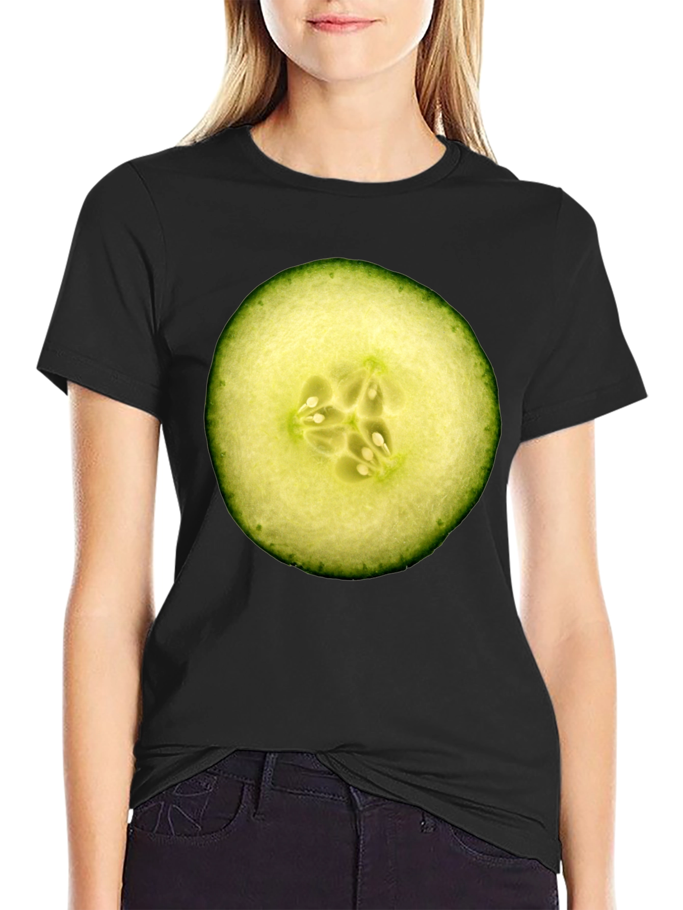 Cucumber Slice Graphic Tee - Fresh & Fun