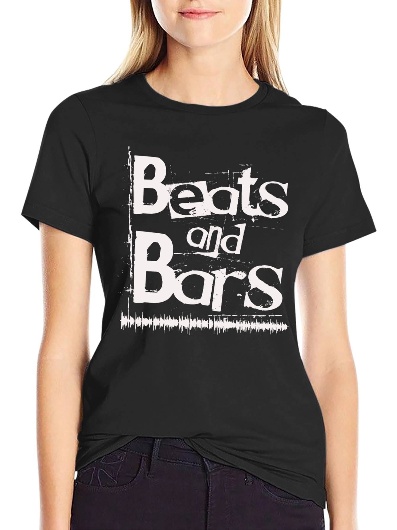 Beats and Bars Graphic Tee - Black