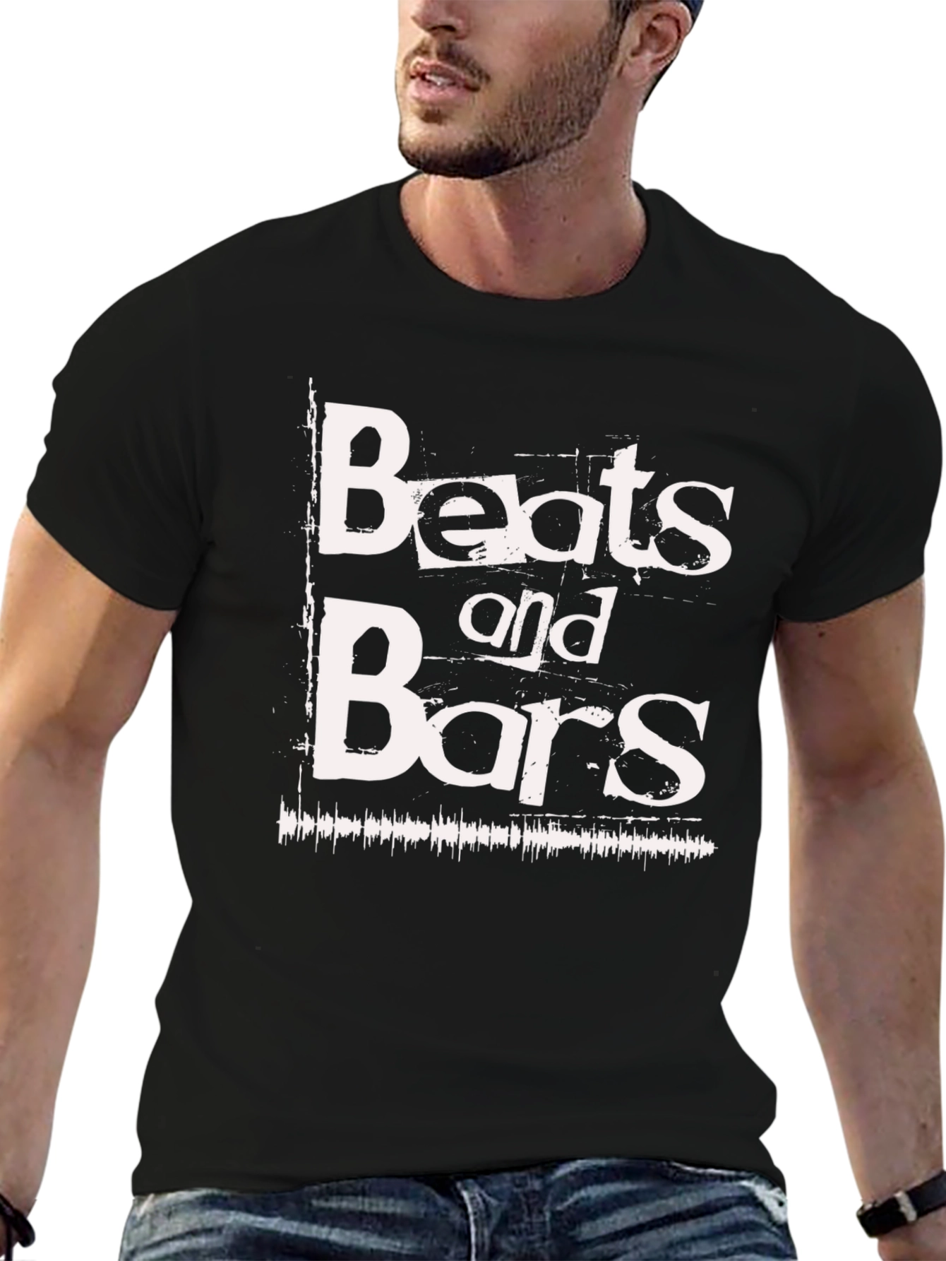 Beats and Bars Graphic Tee - Black