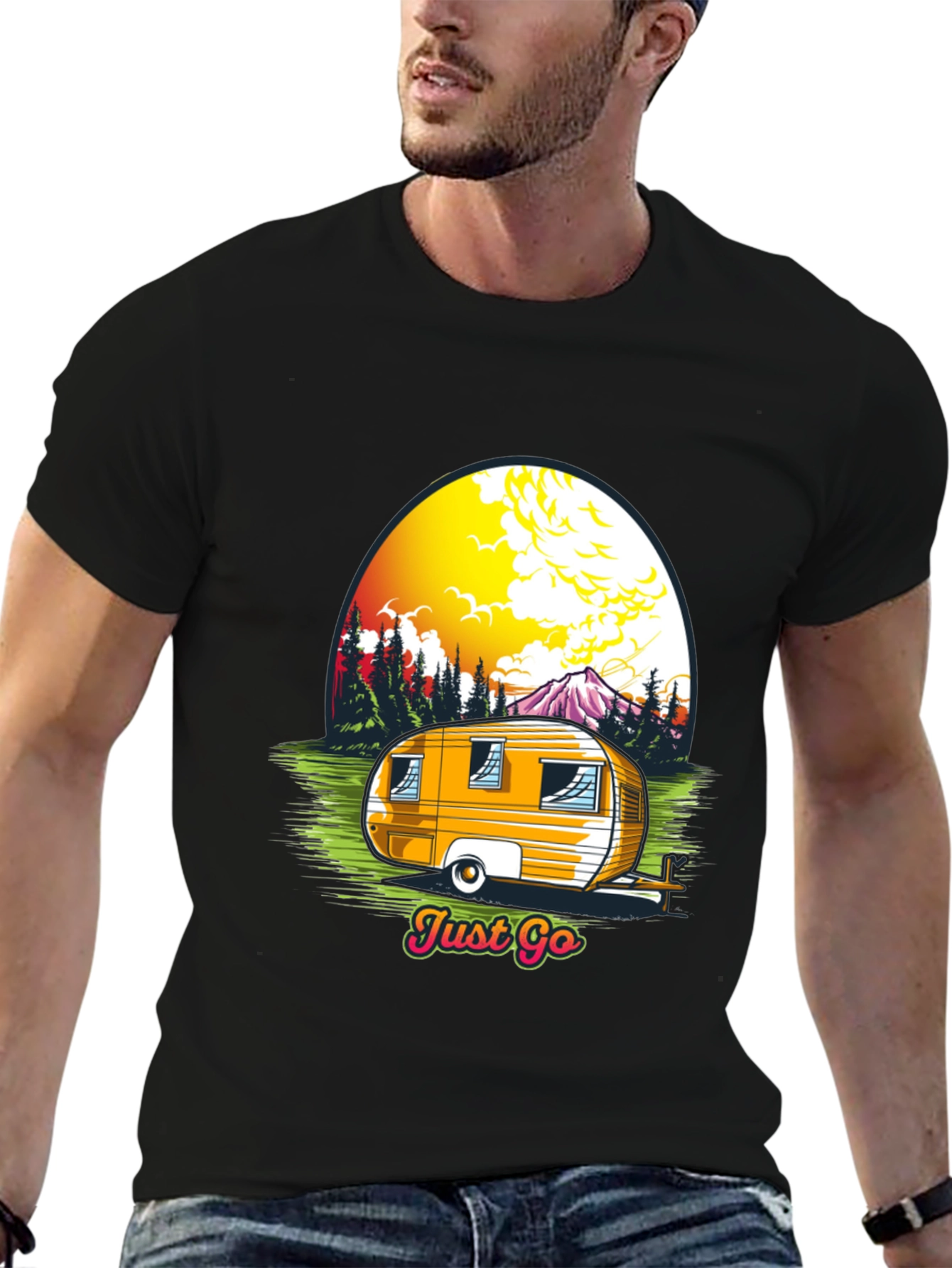 Just Go Camper Graphic T-Shirt