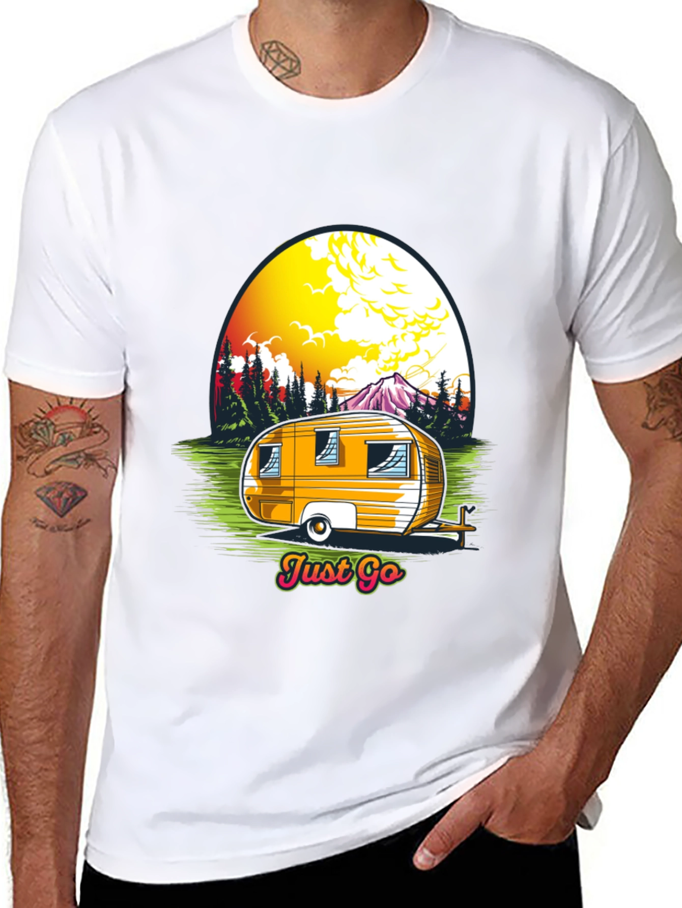 Just Go Camper Graphic T-Shirt