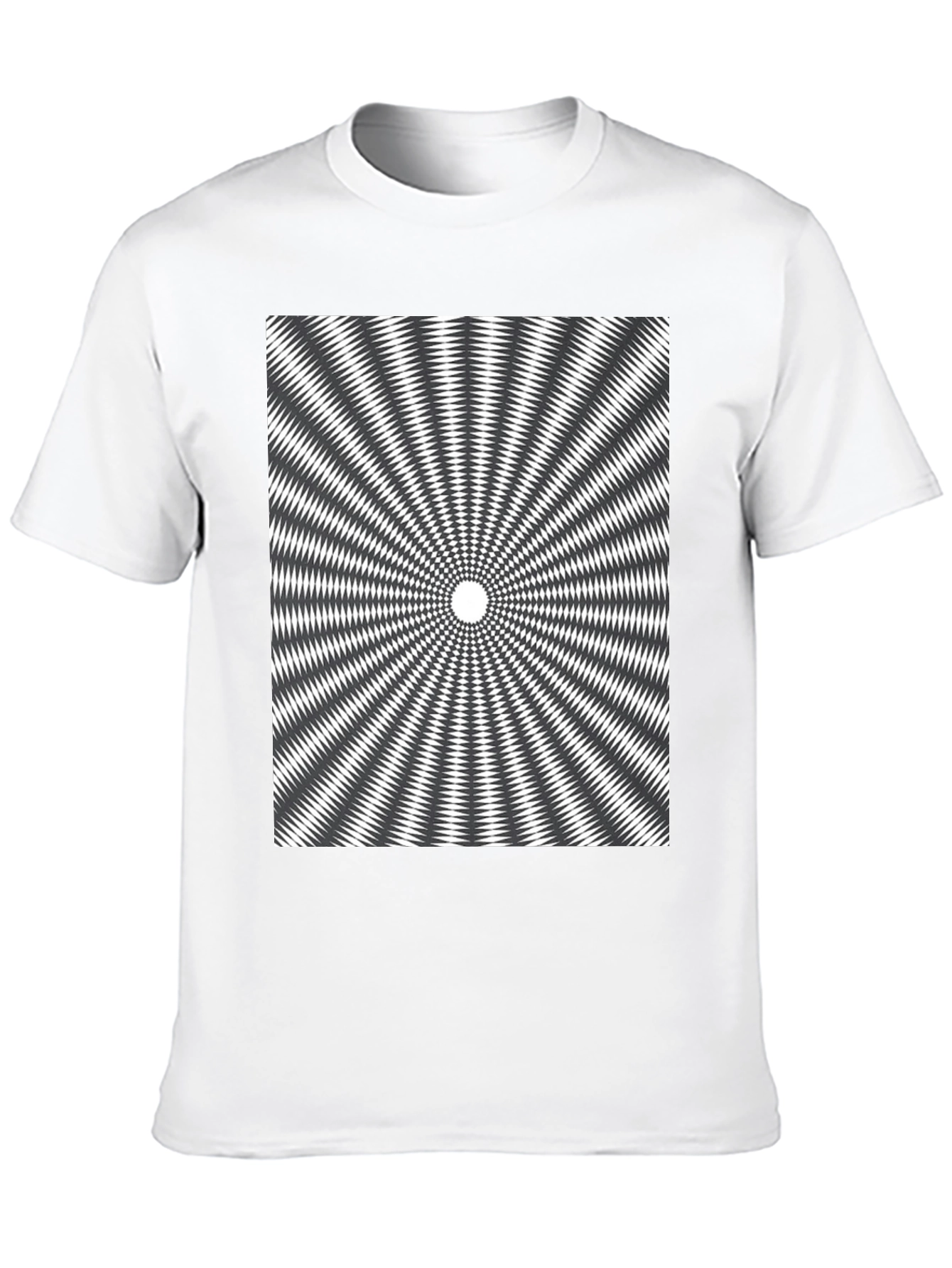 Optical Illusion Graphic Tee - Hypnotic Black T-Shirt