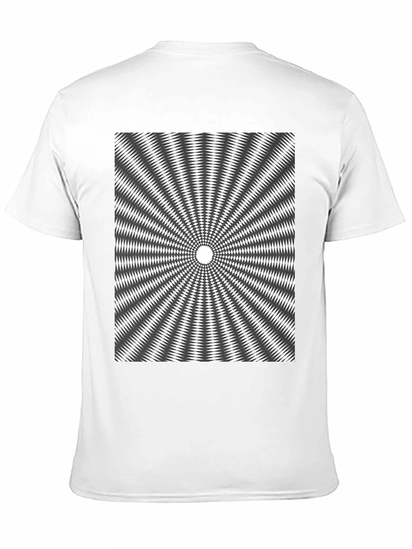 Optical Illusion Graphic Tee - Hypnotic Black T-Shirt