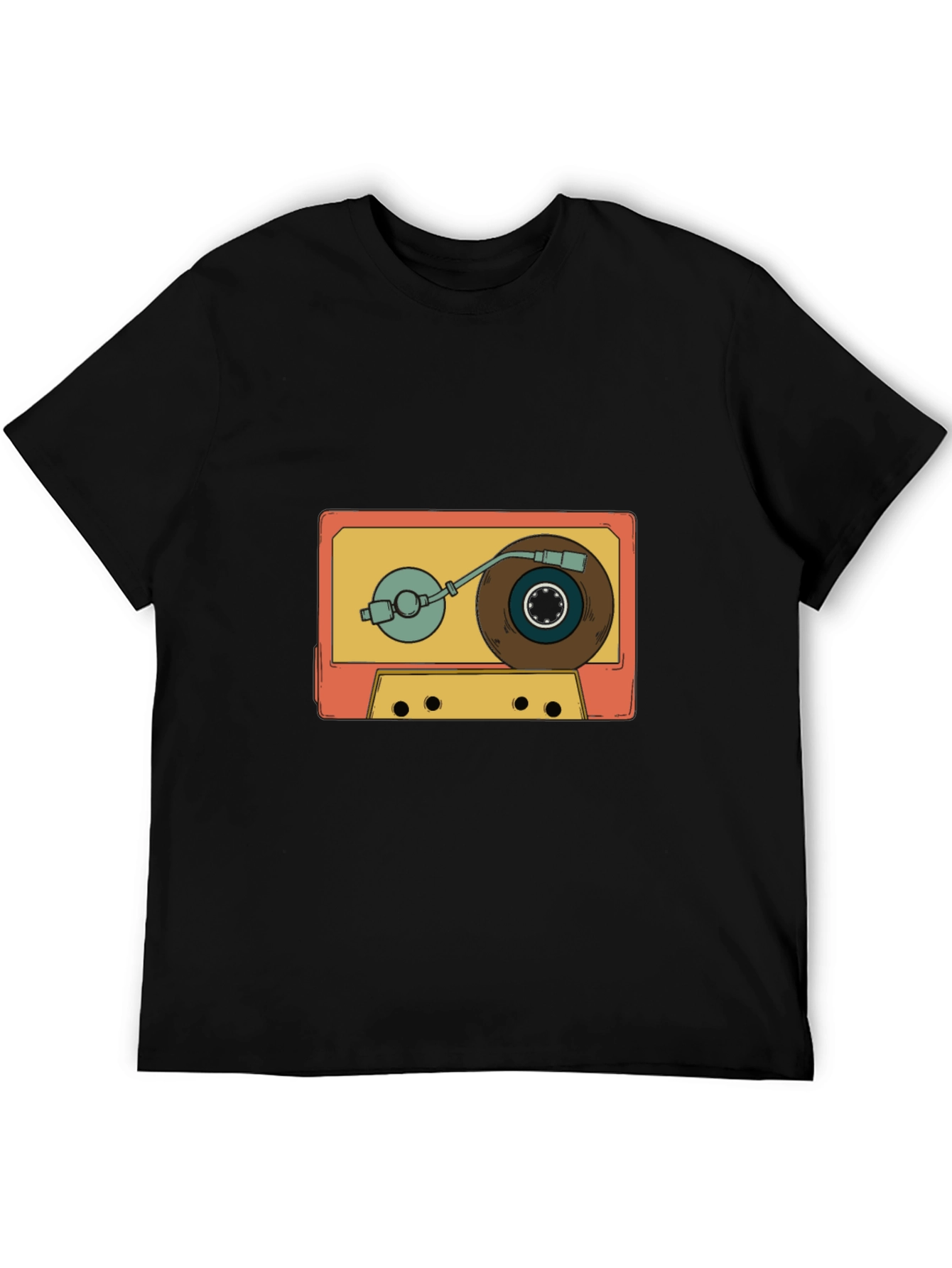 Retro Cassette Turntable Graphic T-Shirt