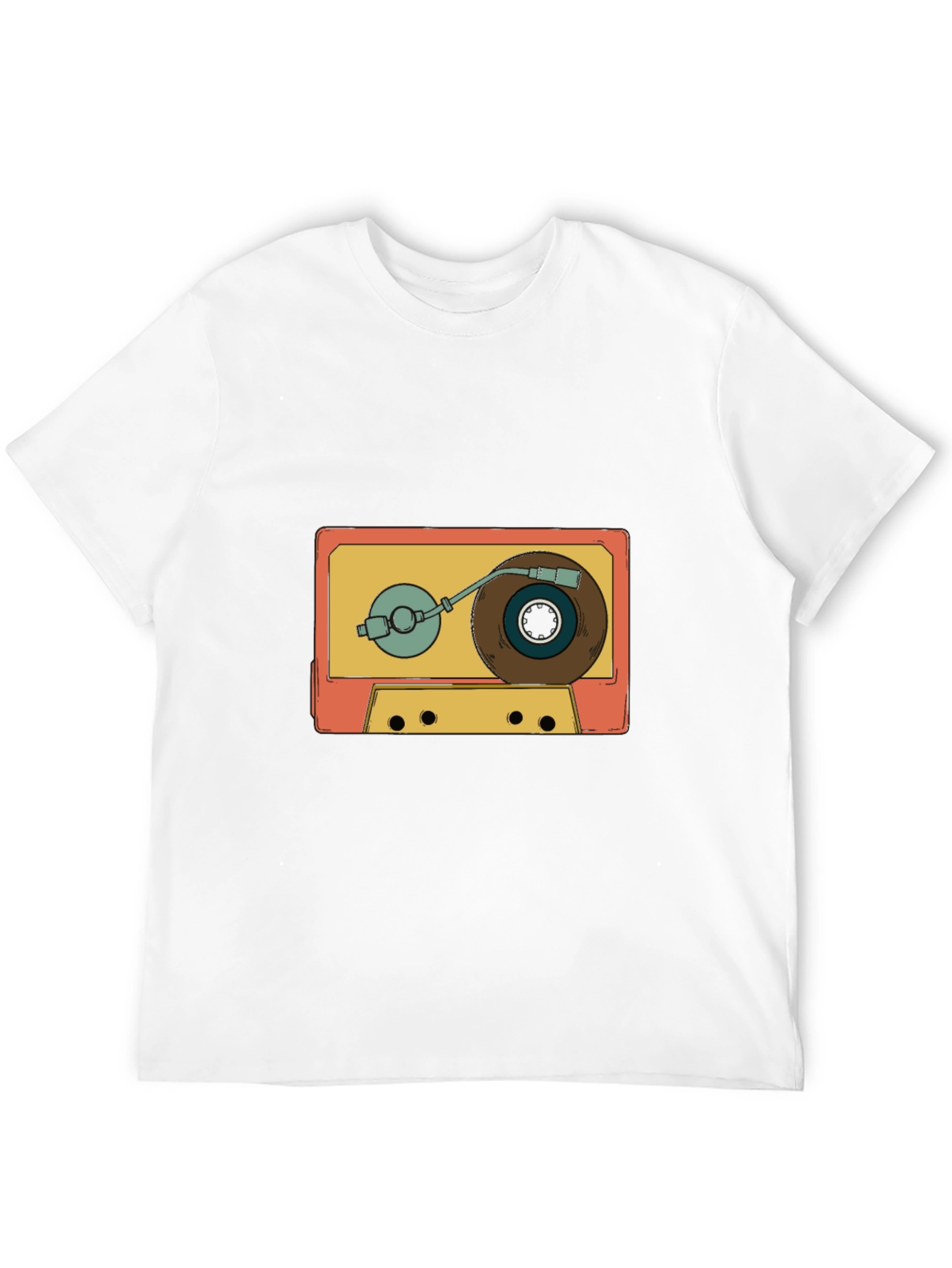 Retro Cassette Turntable Graphic T-Shirt