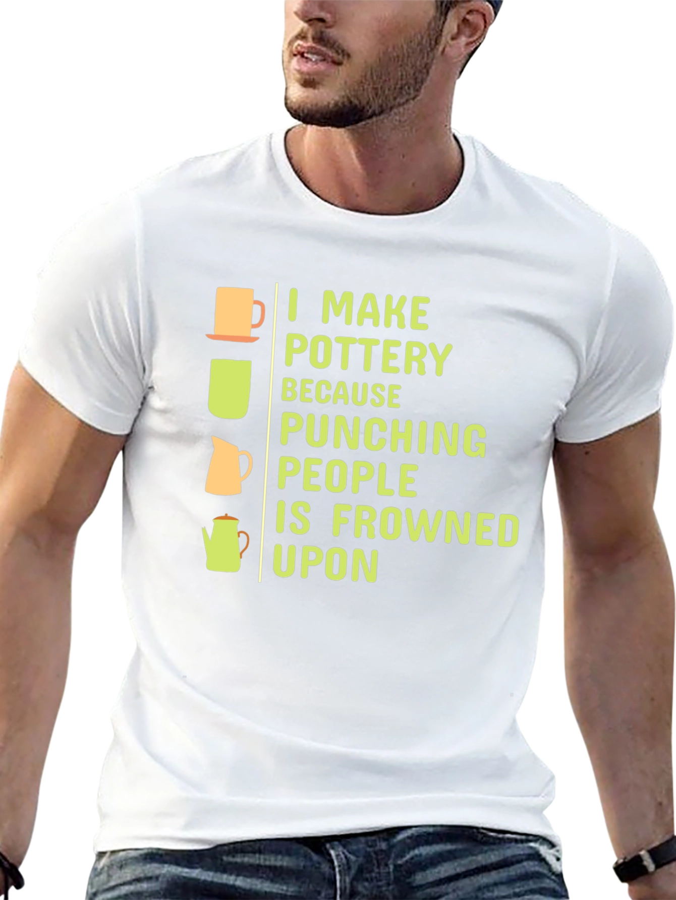 Pottery Lover T-Shirt: Punches Frowned Upon