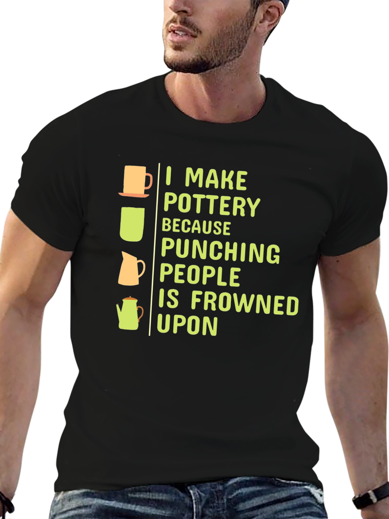 Pottery Lover T-Shirt: Punches Frowned Upon