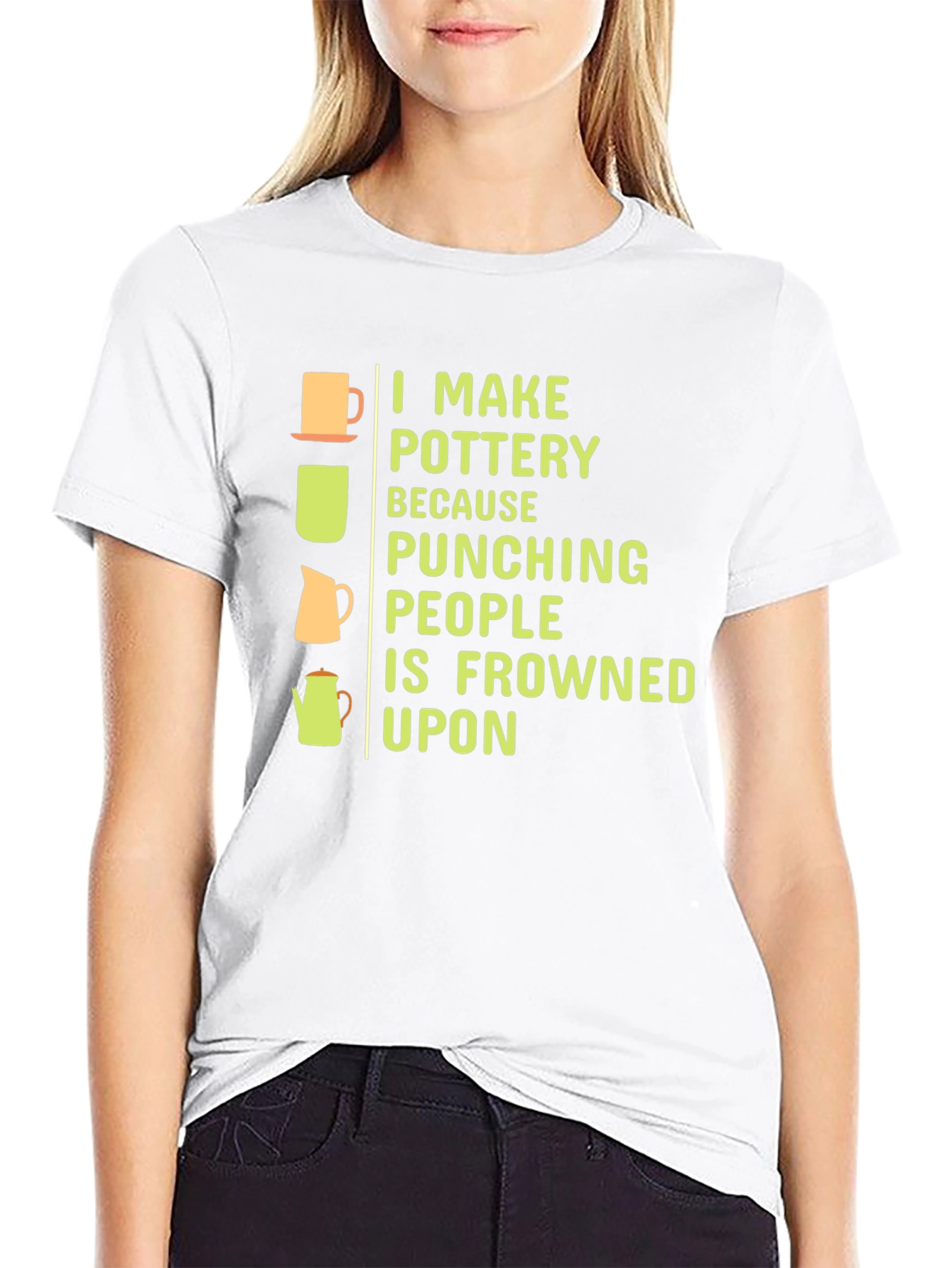Pottery Lover T-Shirt: Punches Frowned Upon