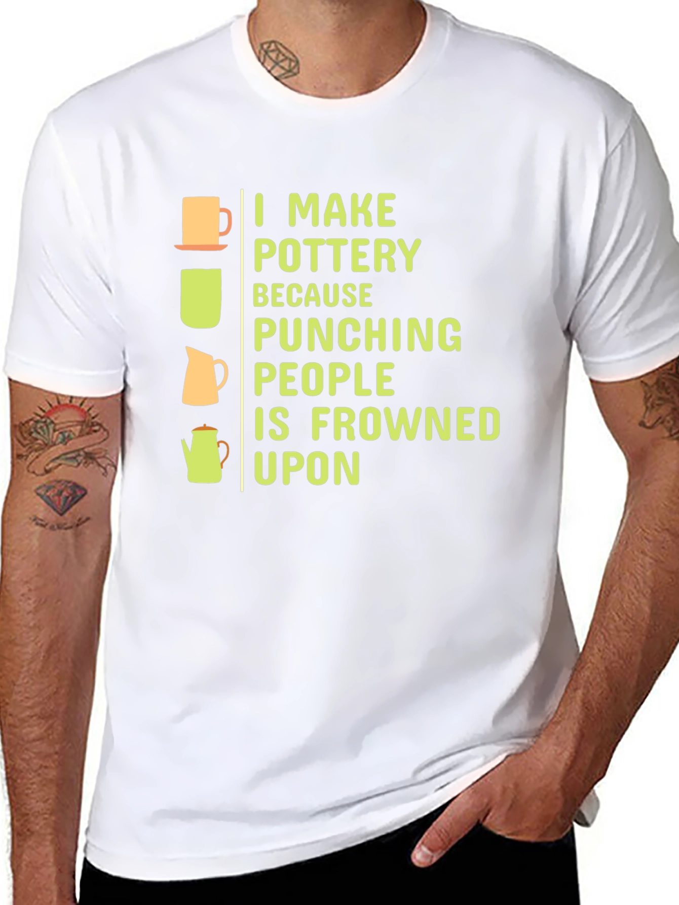Pottery Lover T-Shirt: Punches Frowned Upon