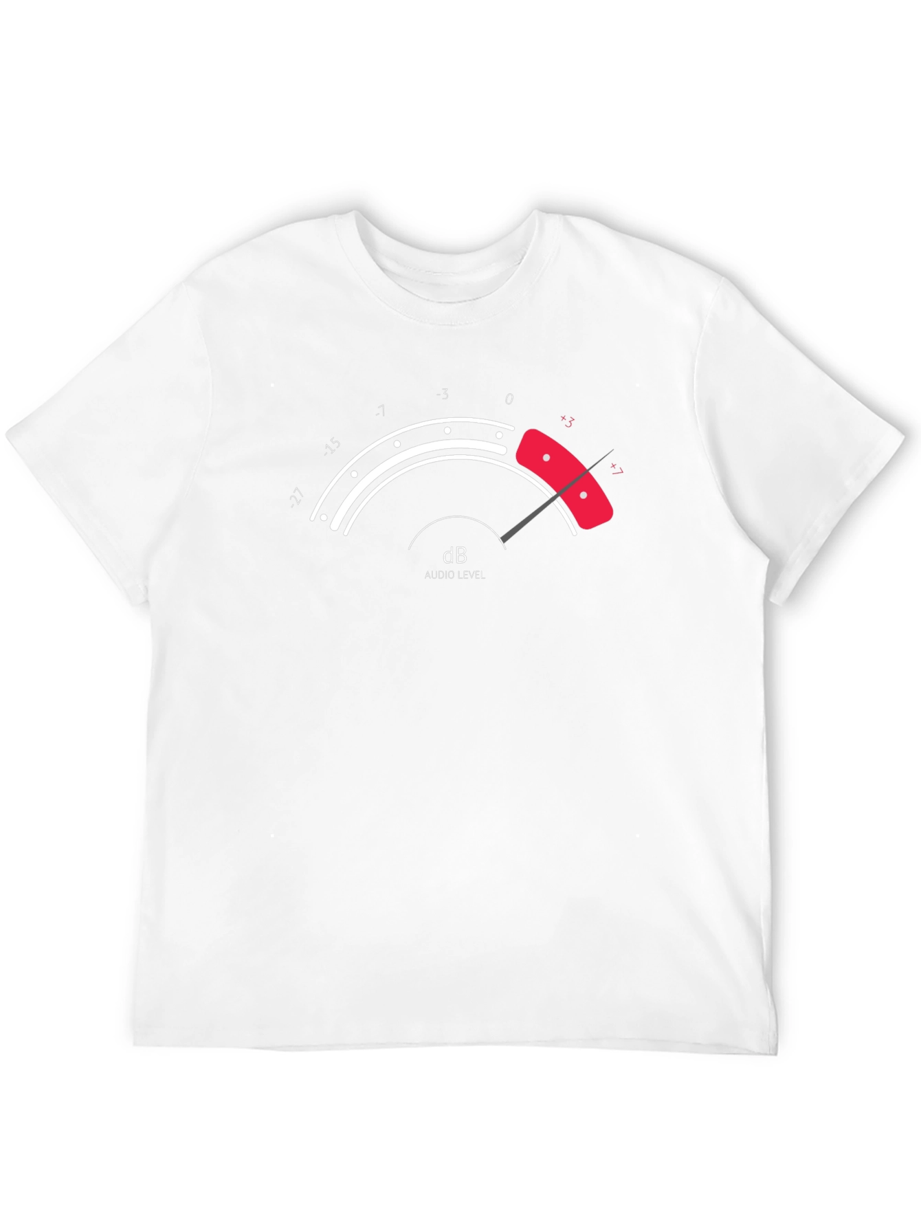 Audio Level dB Meter Graphic T-Shirt - Black