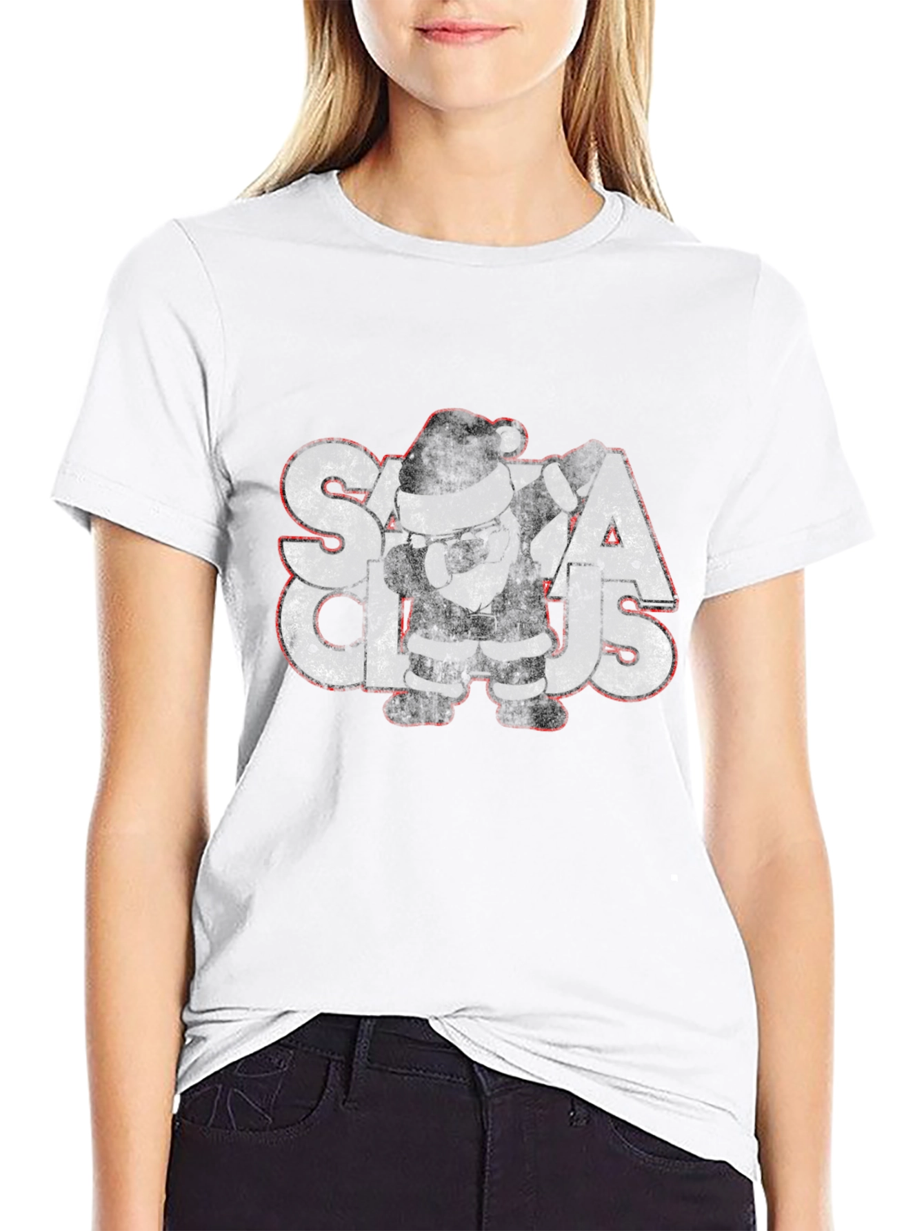 Dabbing Santa Claus Graphic T-Shirt - Holiday Fun