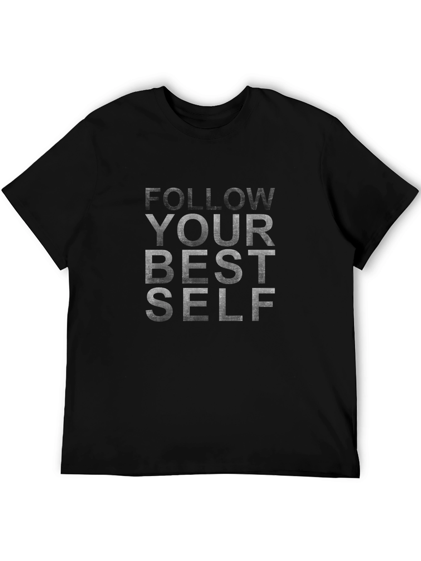 Follow Your Best Self Black Graphic Tee Shirt