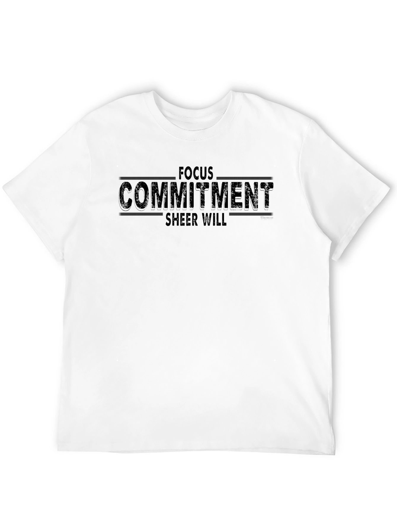 Focus Commitment Sheer Will Black T-Shirt