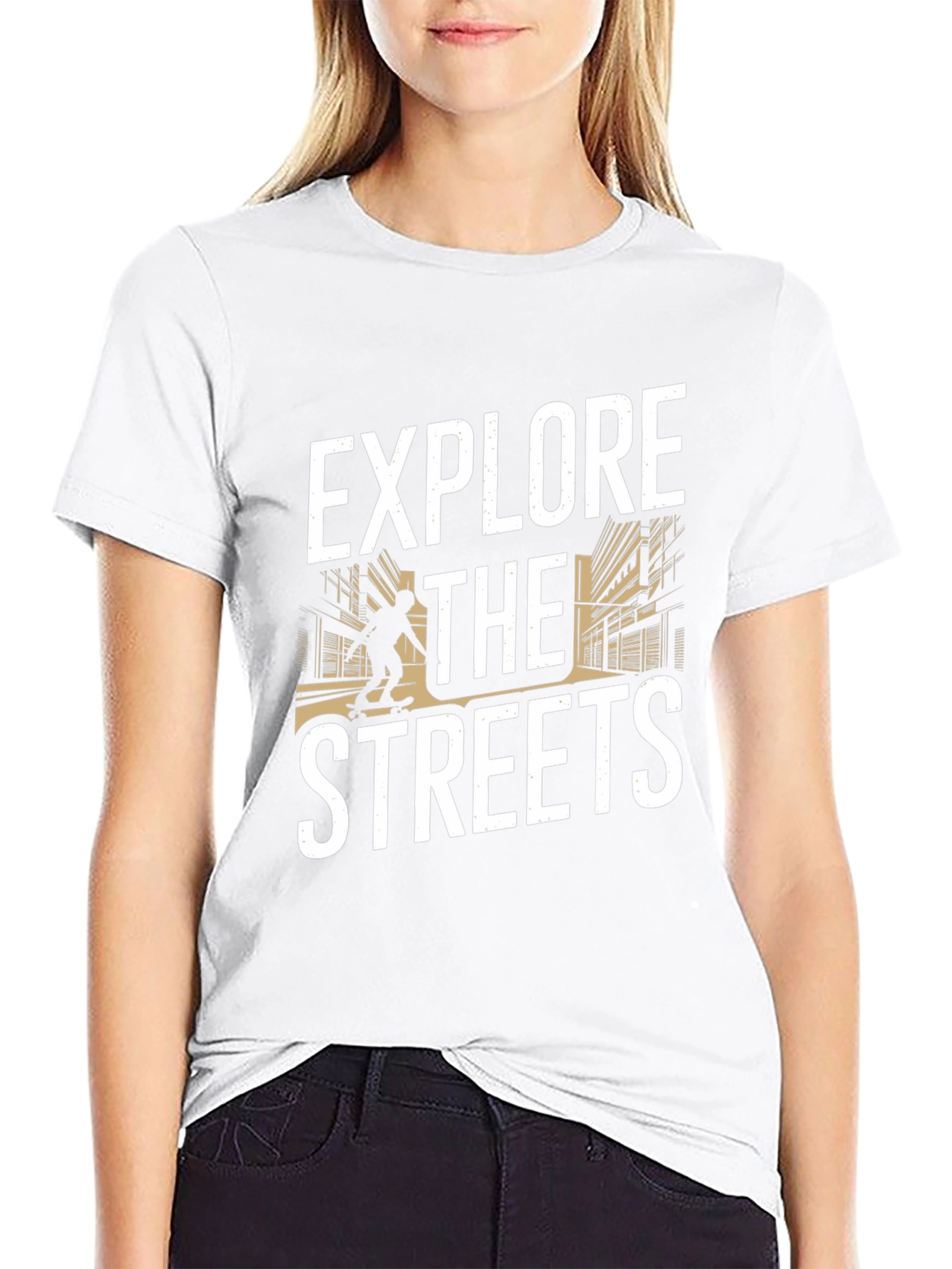 Explore the Streets Black Graphic T-Shirt