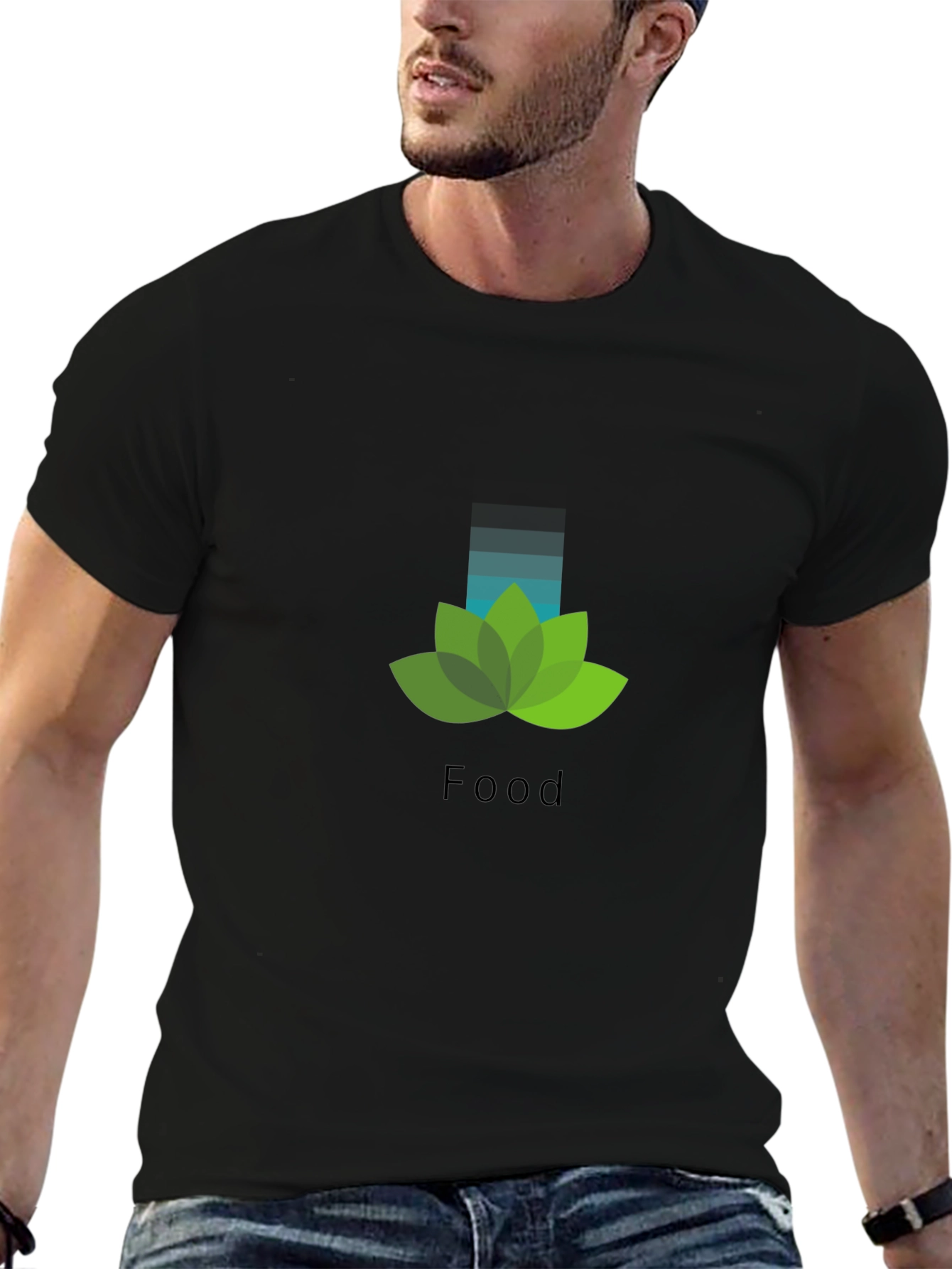 Nature Food Graphic Black T-Shirt