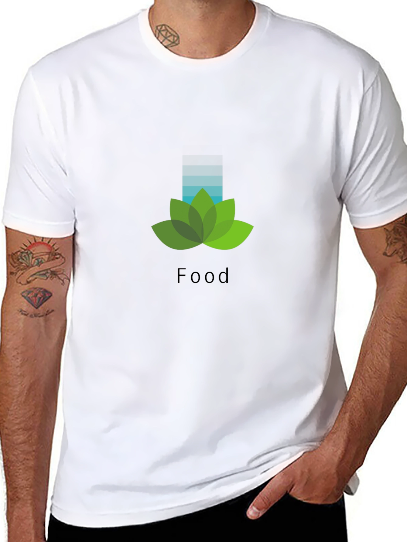 Nature Food Graphic Black T-Shirt