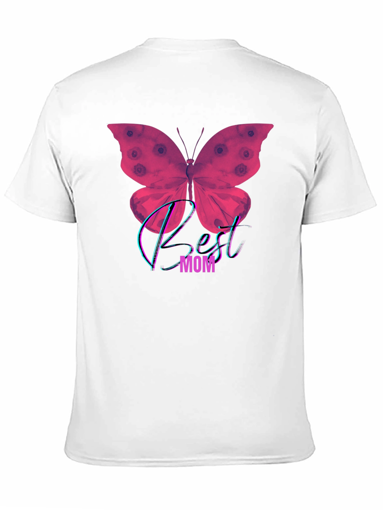 Best Mom Butterfly Graphic T-Shirt - Black