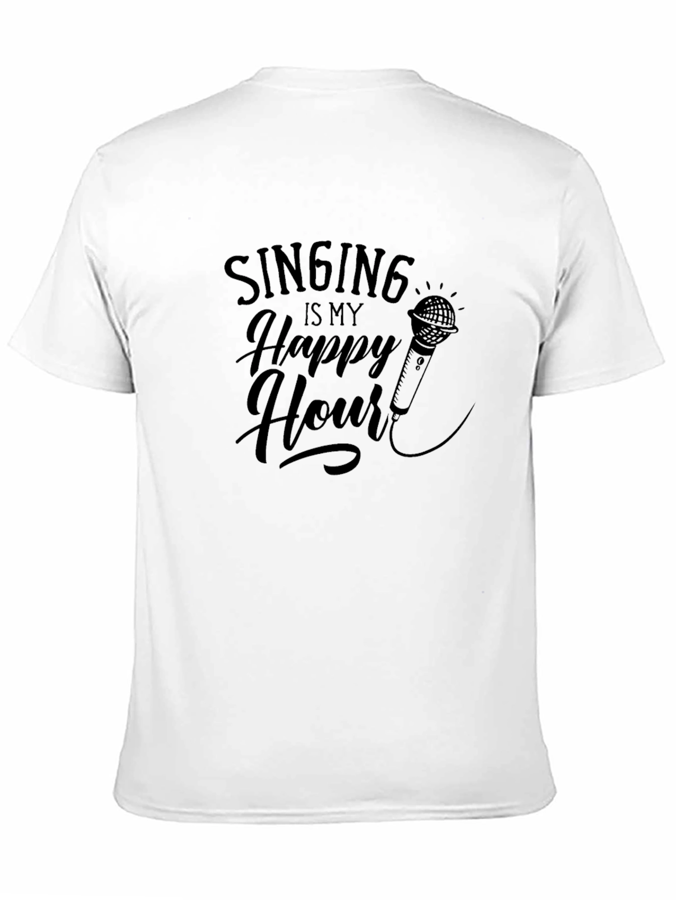 Singing is My Happy Hour T-Shirt - Black