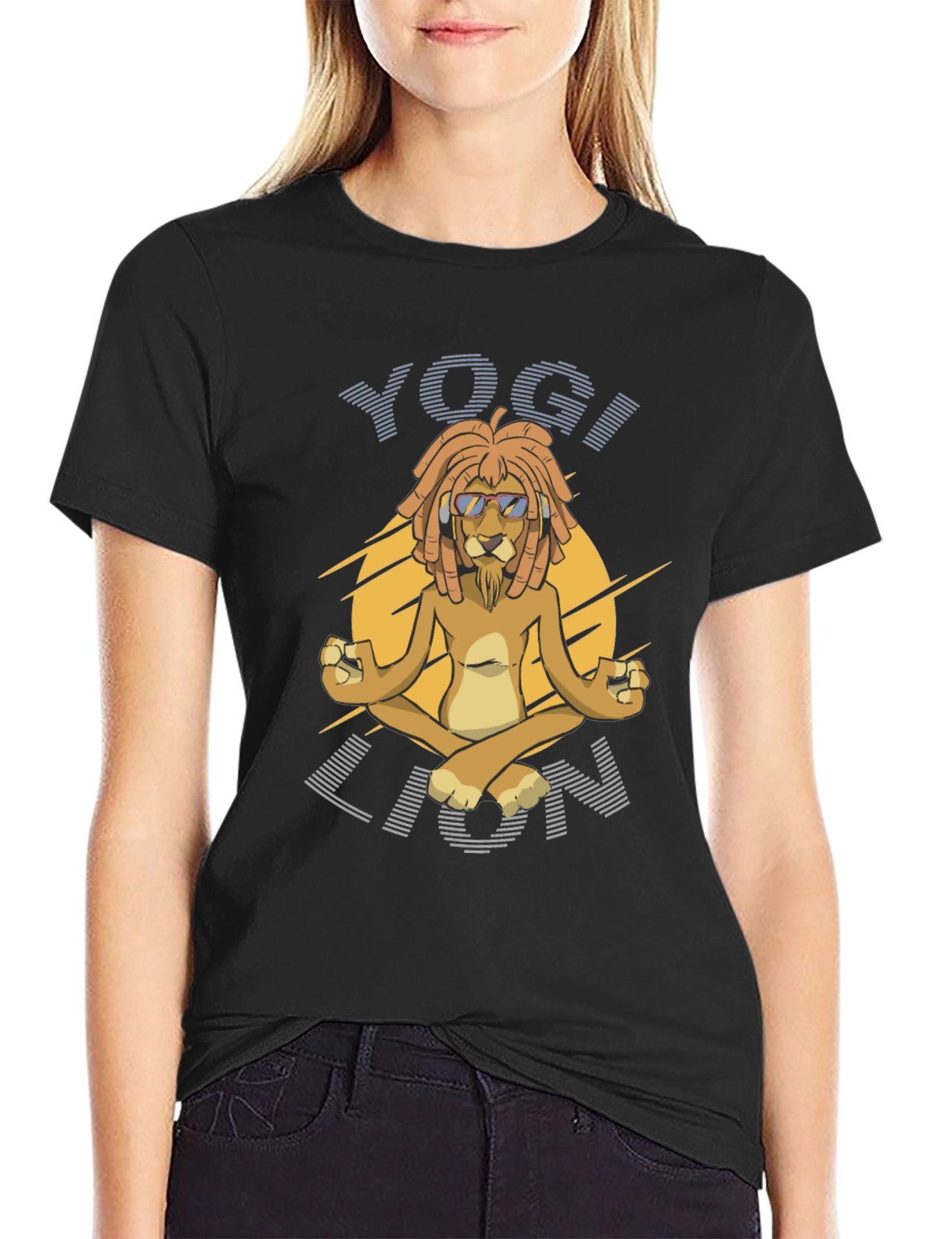 Yogi Lion Graphic T-Shirt - Mens Black Tee
