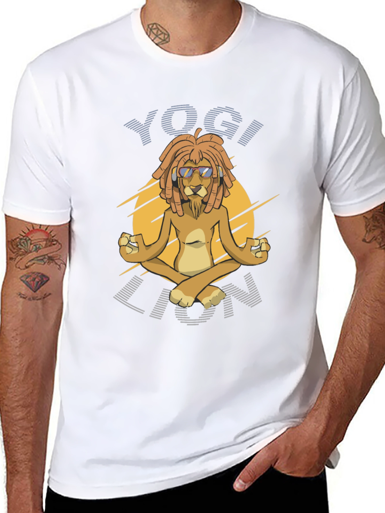 Yogi Lion Graphic T-Shirt - Mens Black Tee