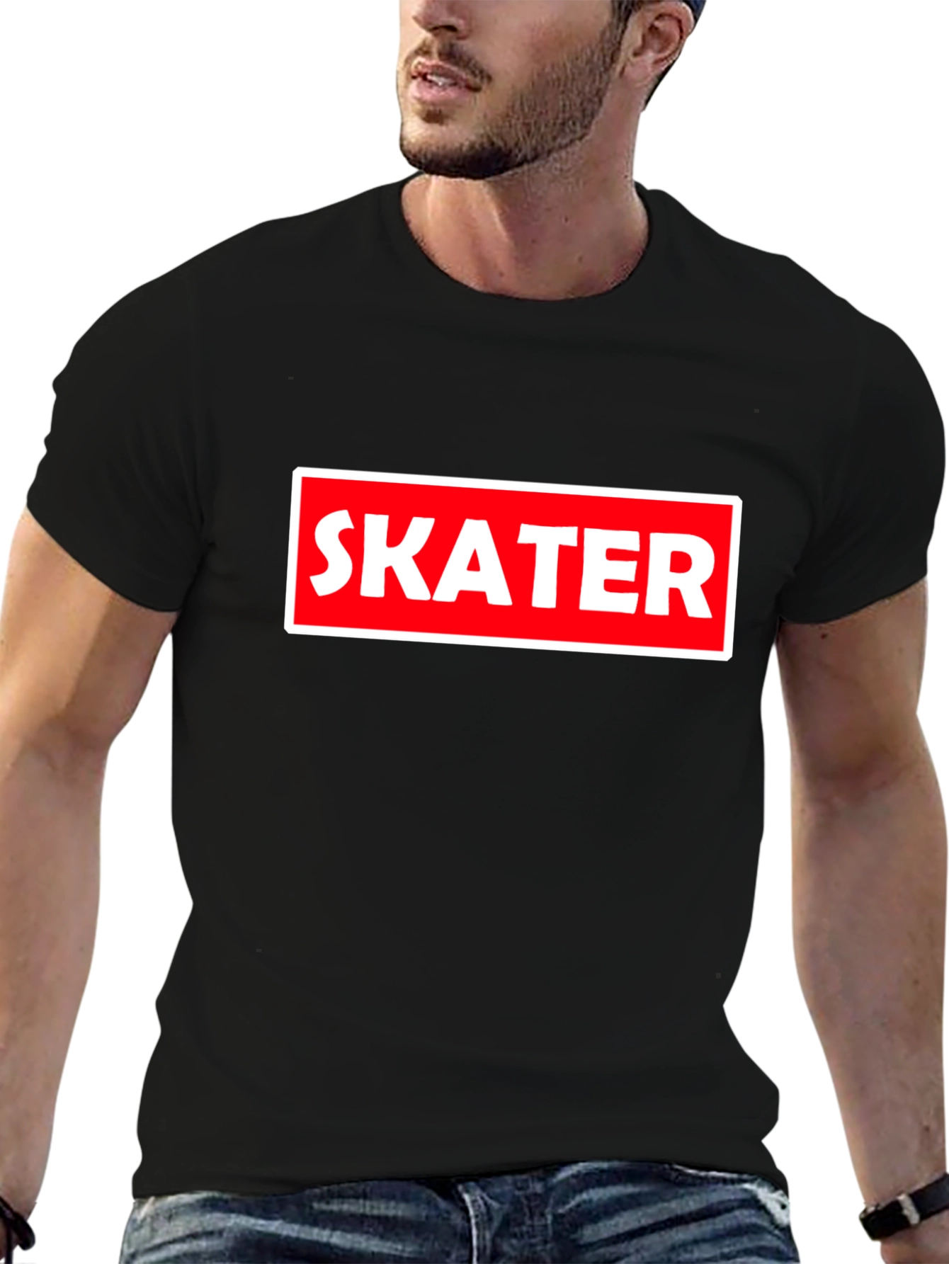 Skater Graphic T-Shirt - Black