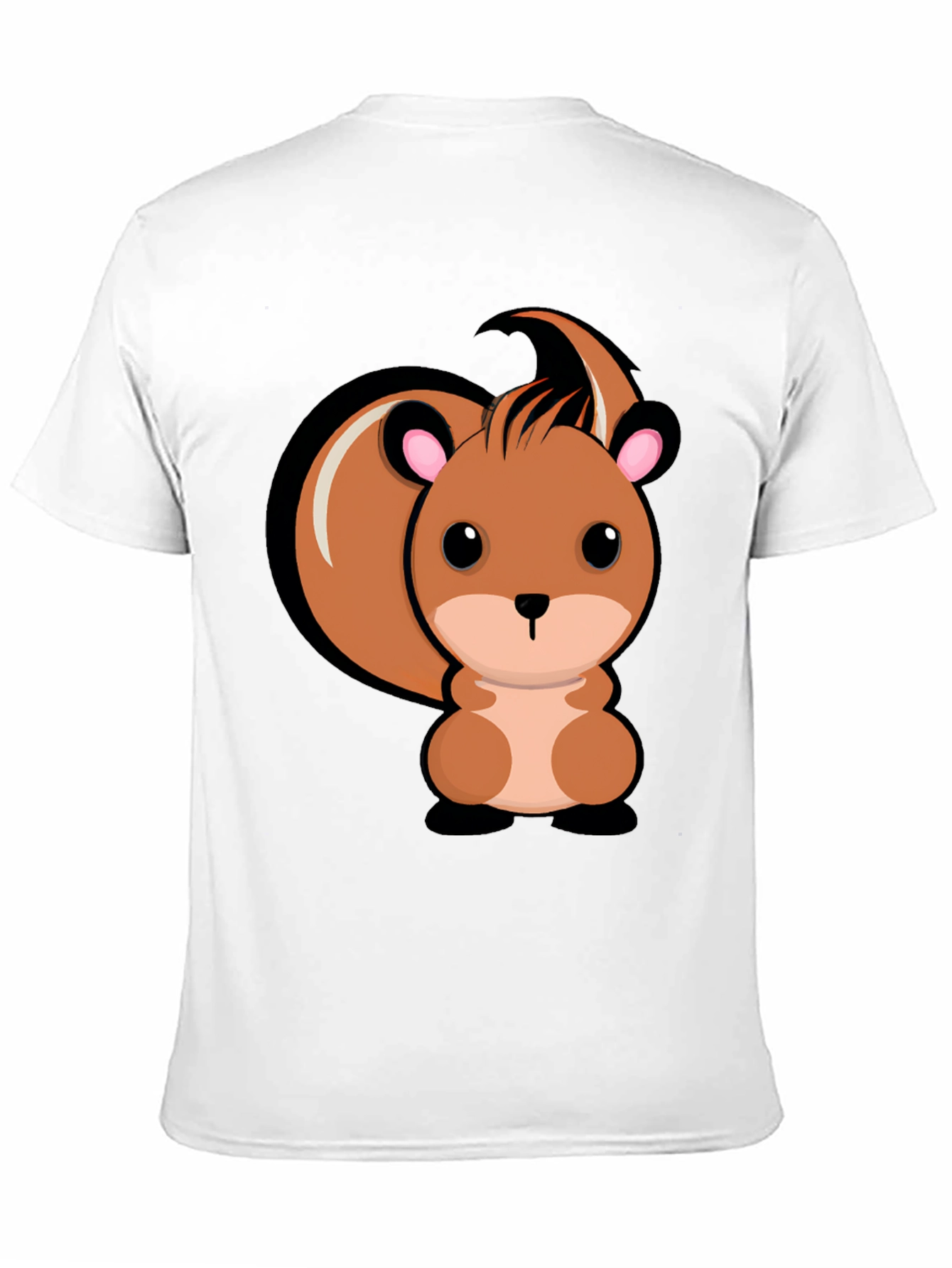 Cute Squirrel Graphic T-Shirt - Black Cotton Tee