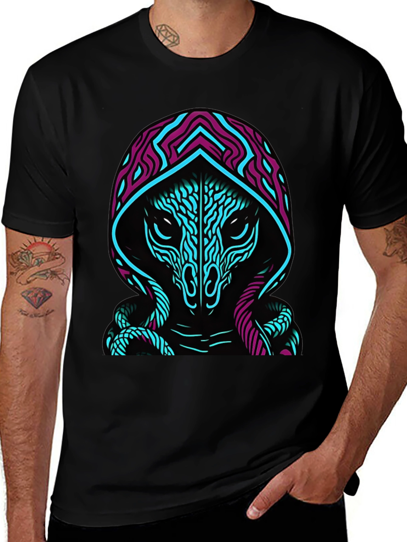 Mystic Serpent Hooded T-Shirt