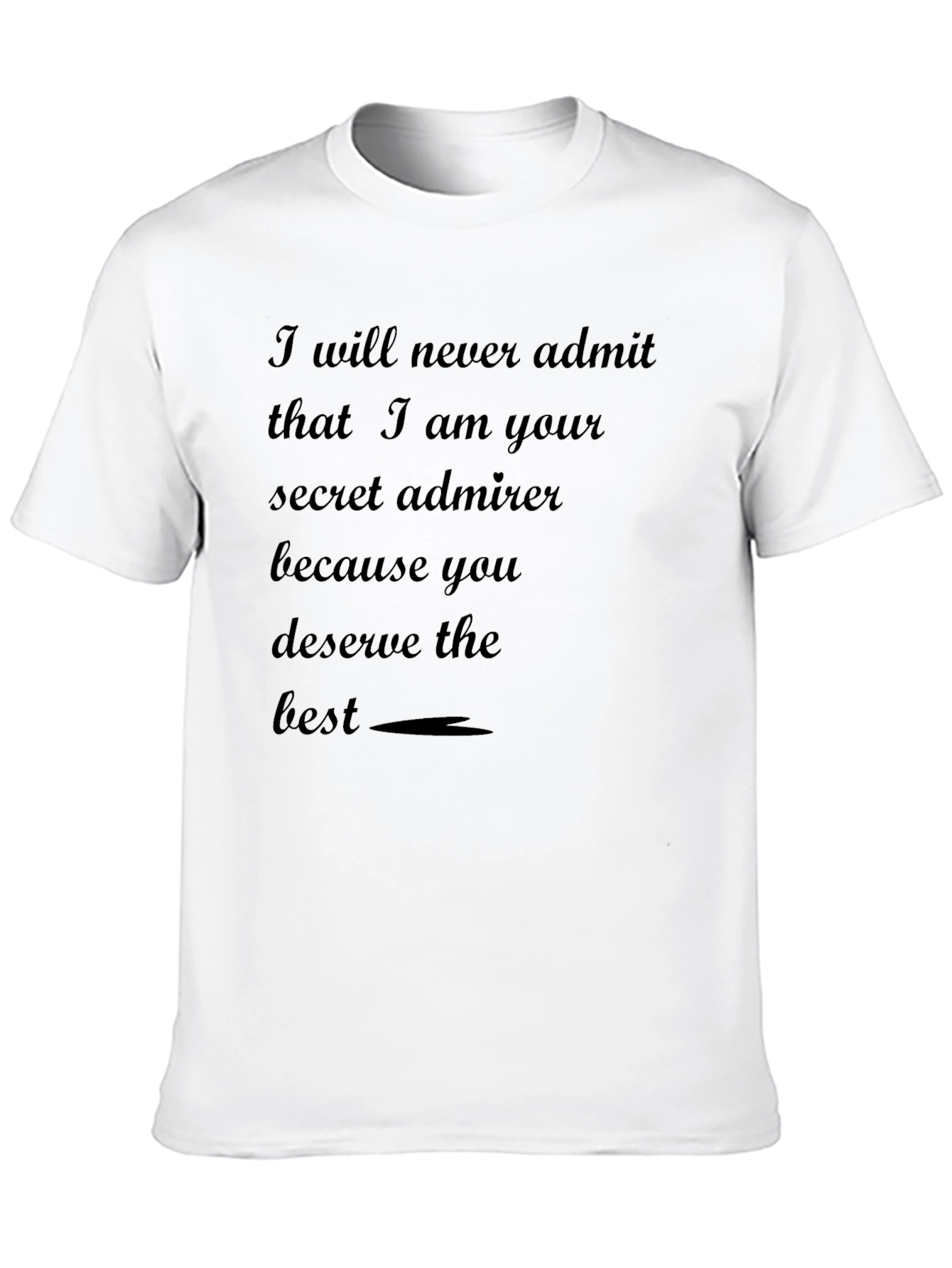 Secret Admirer Black T-Shirt - Unique Design