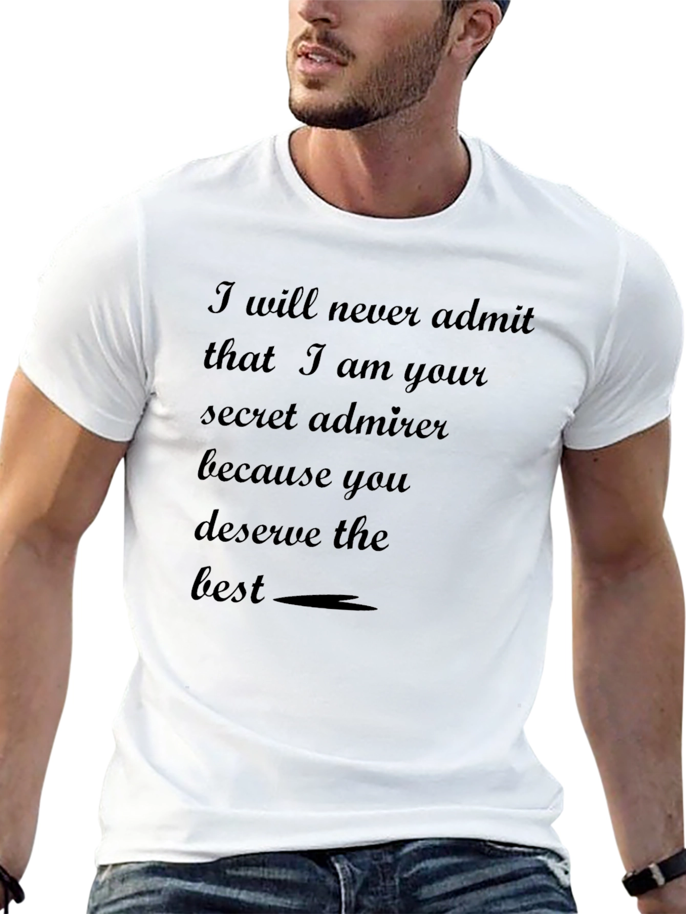 Secret Admirer Black T-Shirt - Unique Design