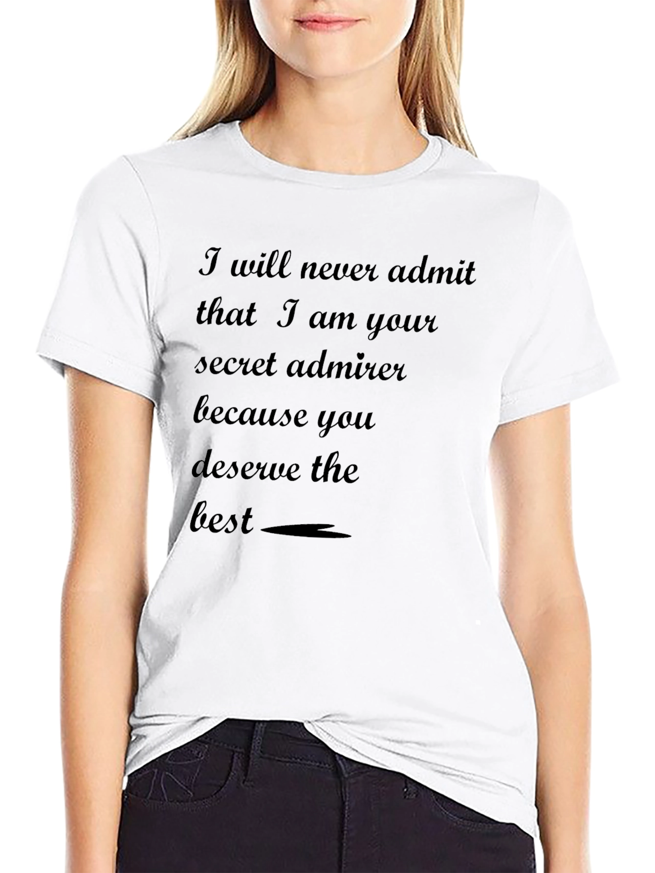 Secret Admirer Black T-Shirt - Unique Design
