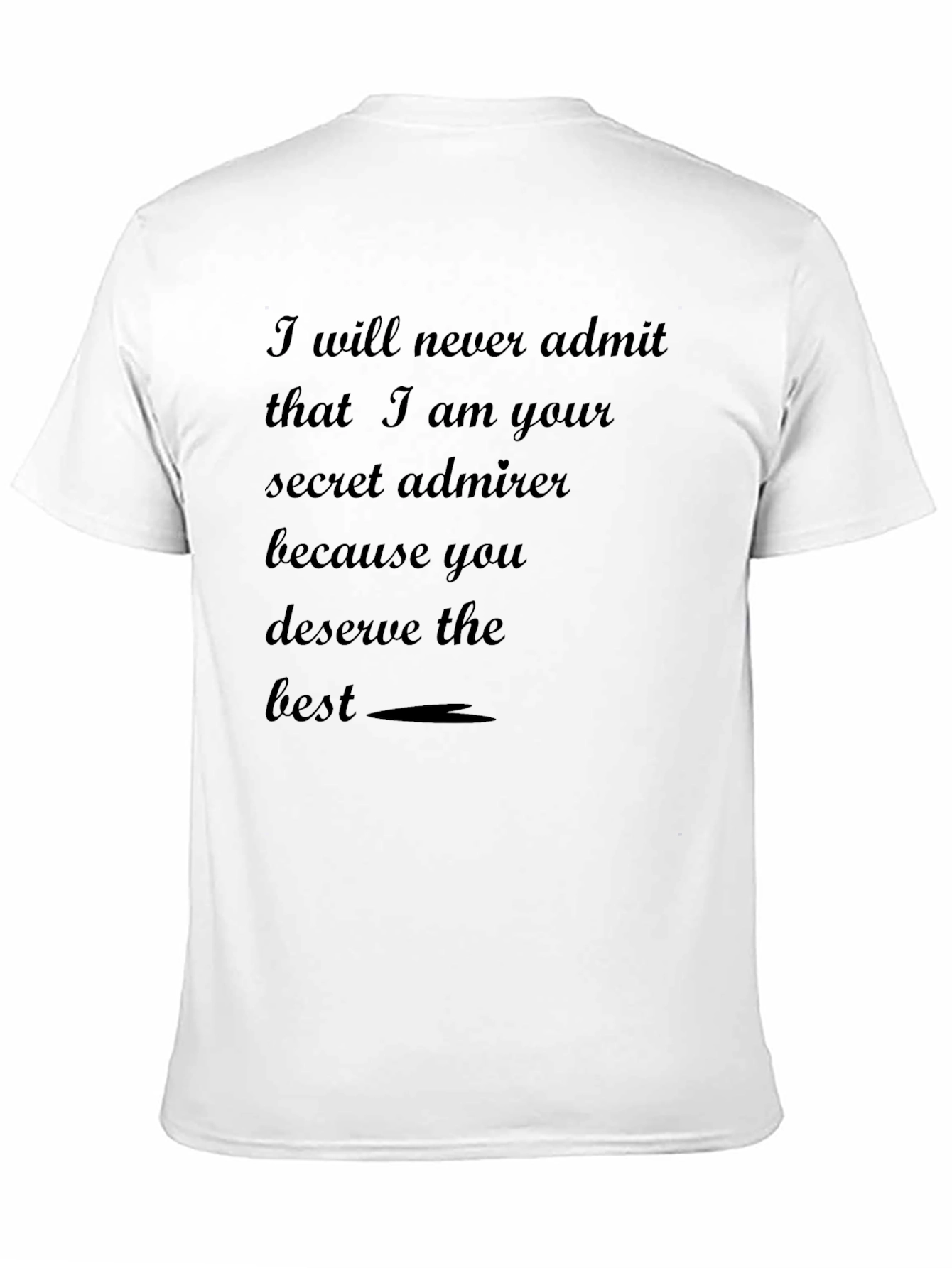 Secret Admirer Black T-Shirt - Unique Design