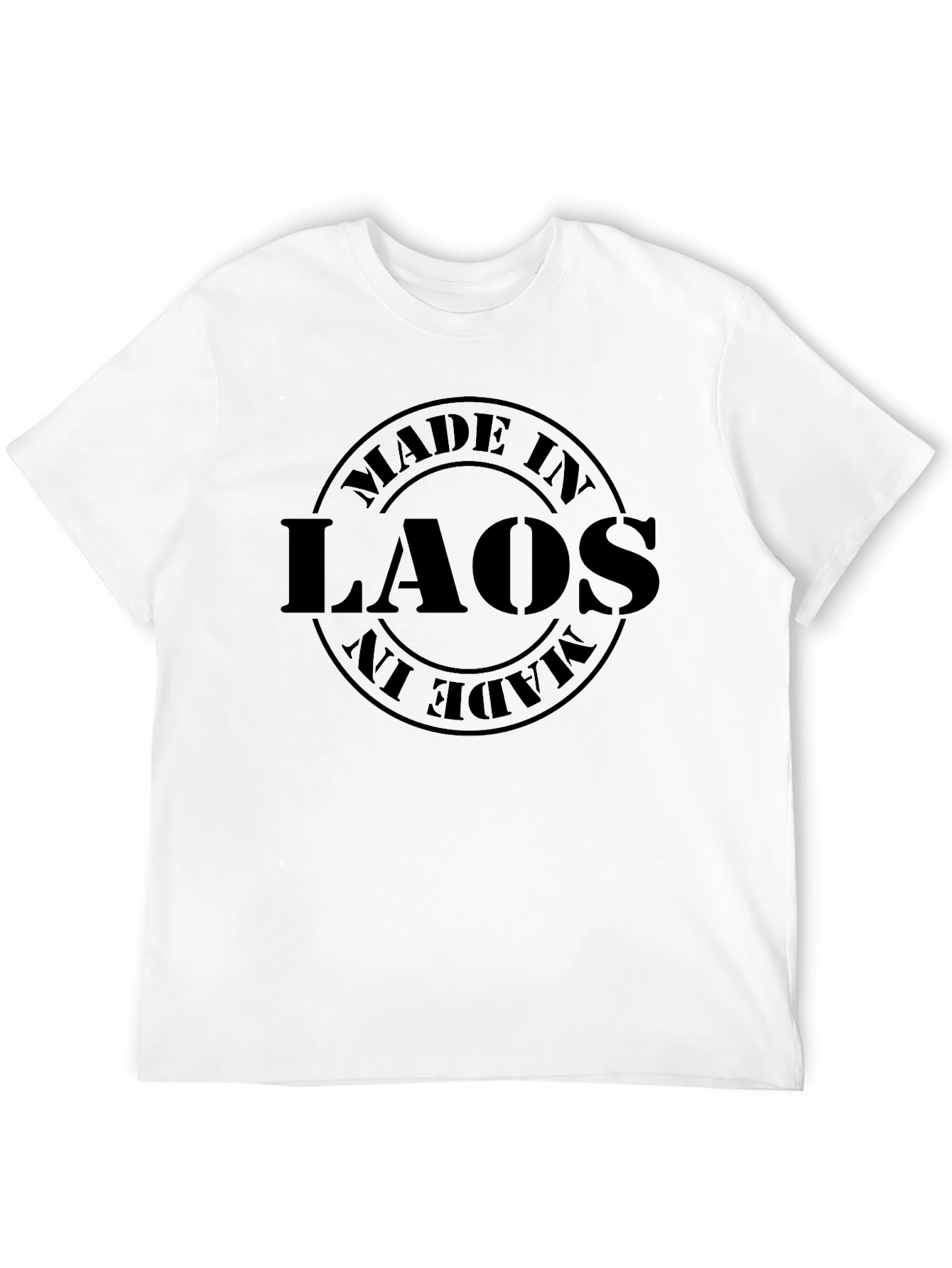 Made In Laos Black T-Shirt